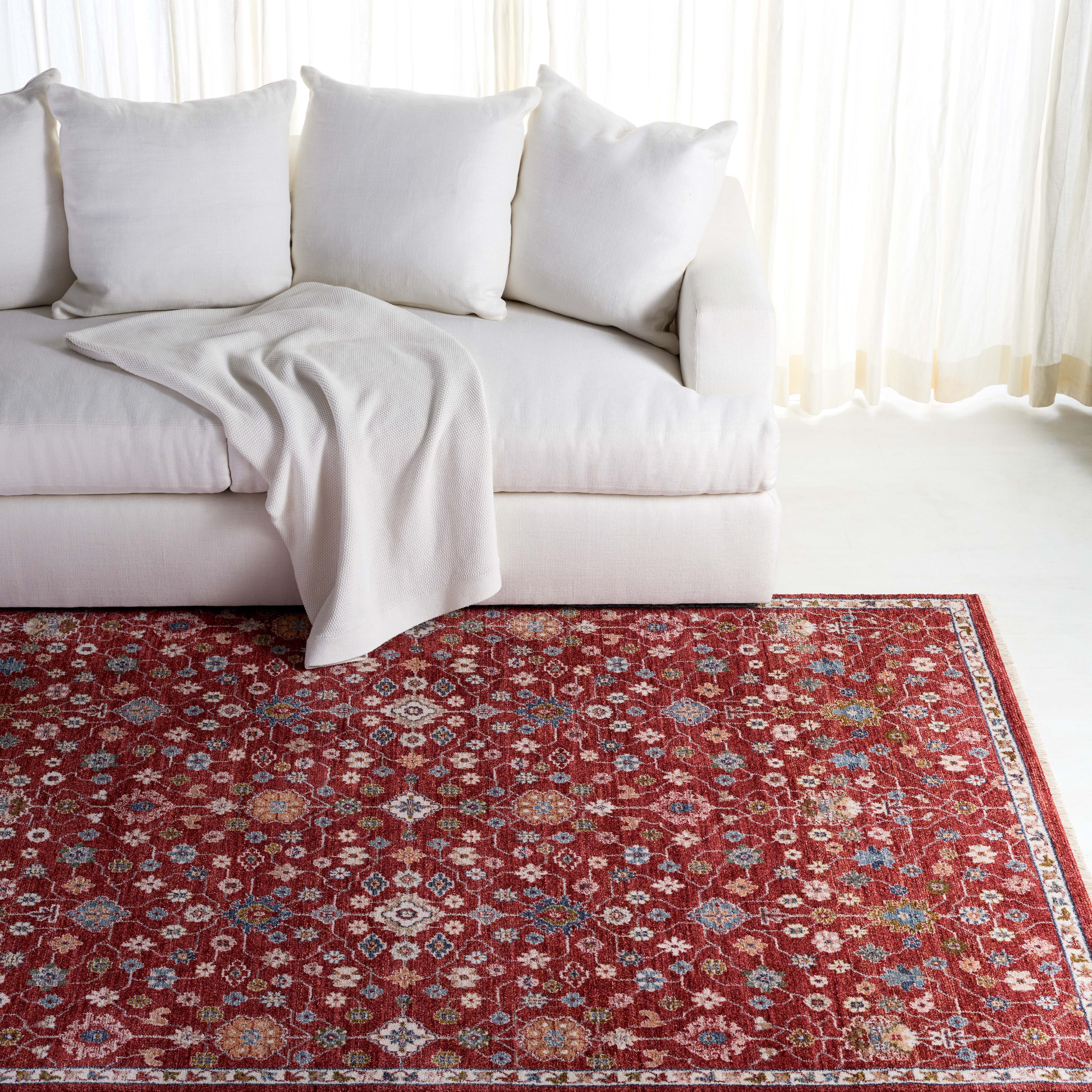 Kempton Rug | Lauren Ralph Lauren - LRL1402 - Red / Ivory