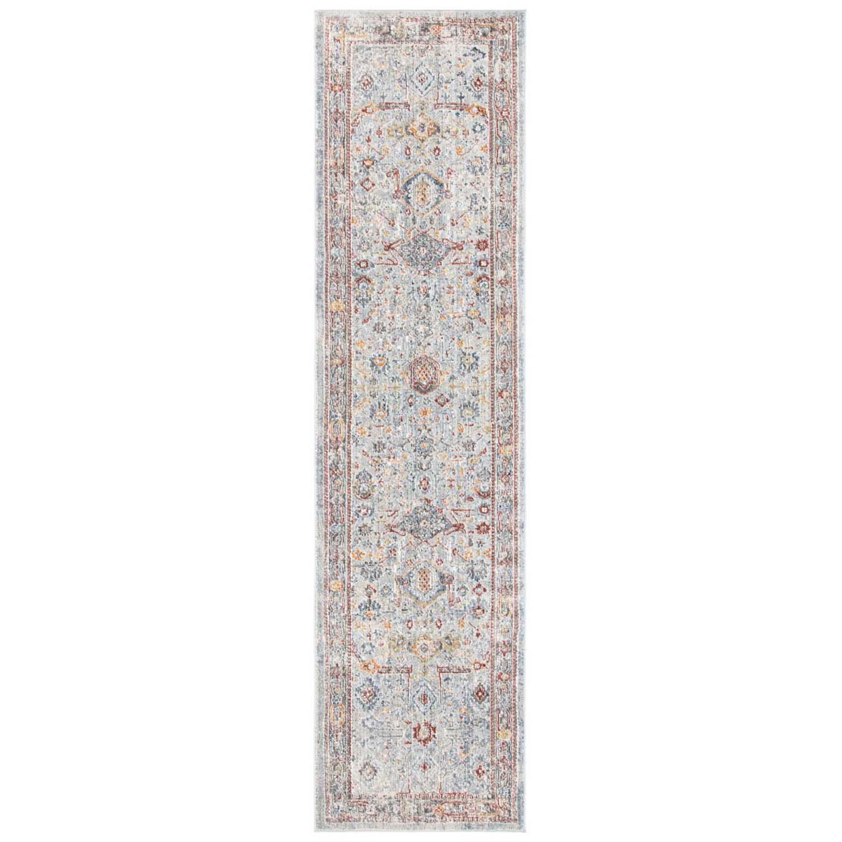 Zahra Rug | Lauren Ralph Lauren - LRL1450 - Light Grey / Rust