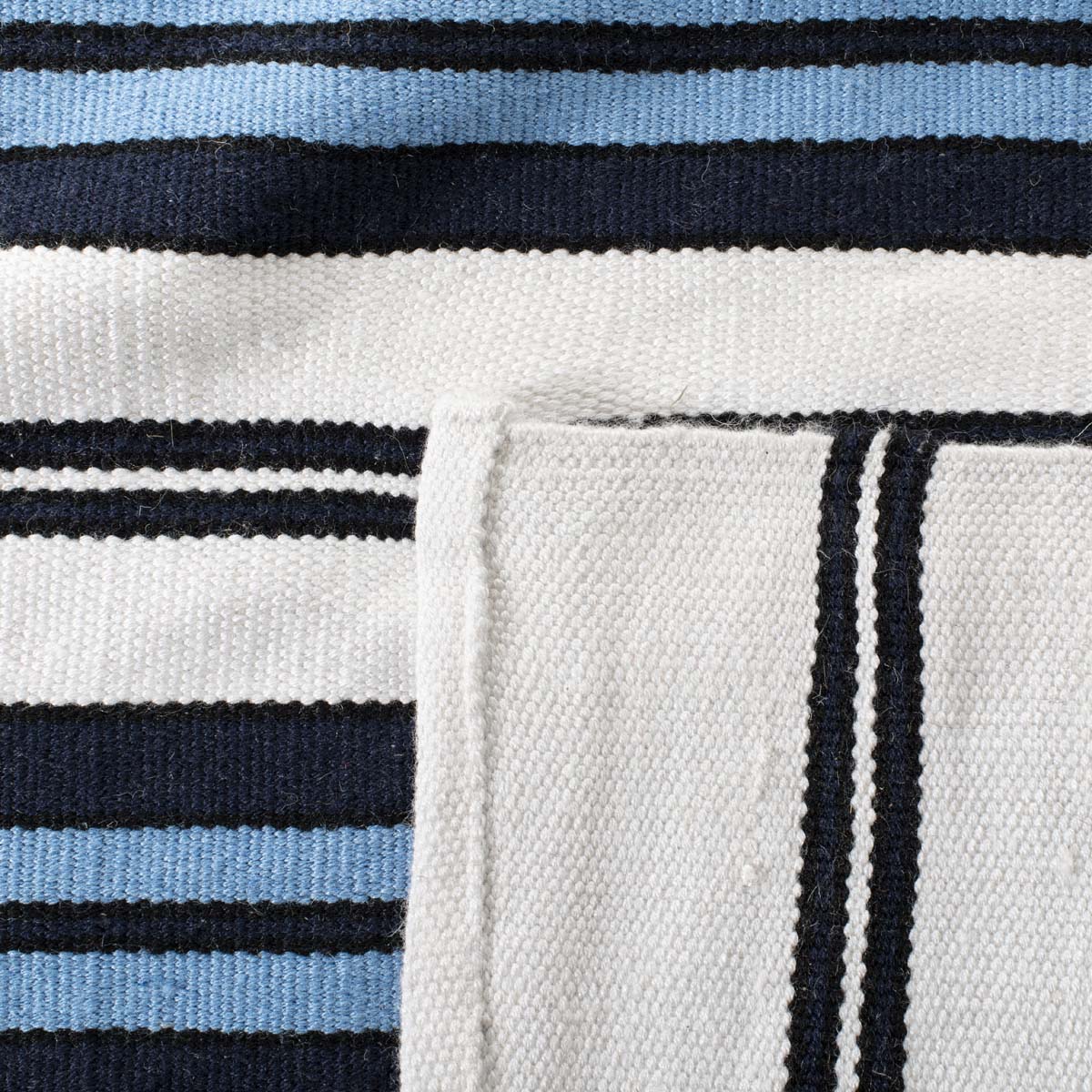 Leopold Stripe Rug | Lauren Ralph Lauren - LRL2462 - White / French Blue