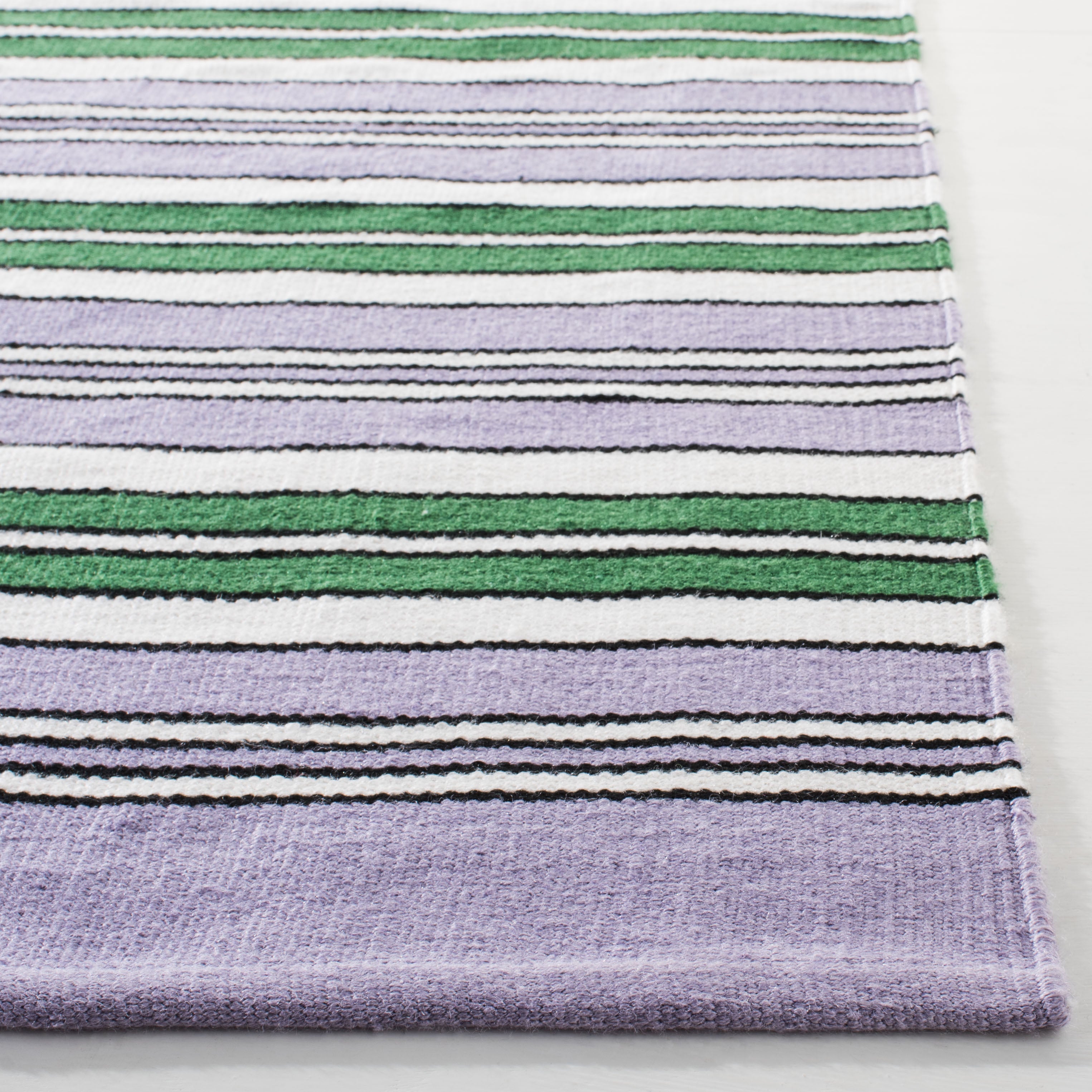 Leopold Stripe Rug | Lauren Ralph Lauren - LRL2462 - Lilac