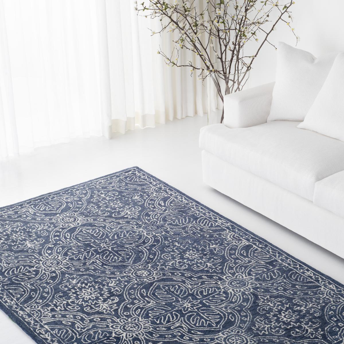 Eleanora Rug | Lauren Ralph Lauren - LRL6503 - Navy / Ivory