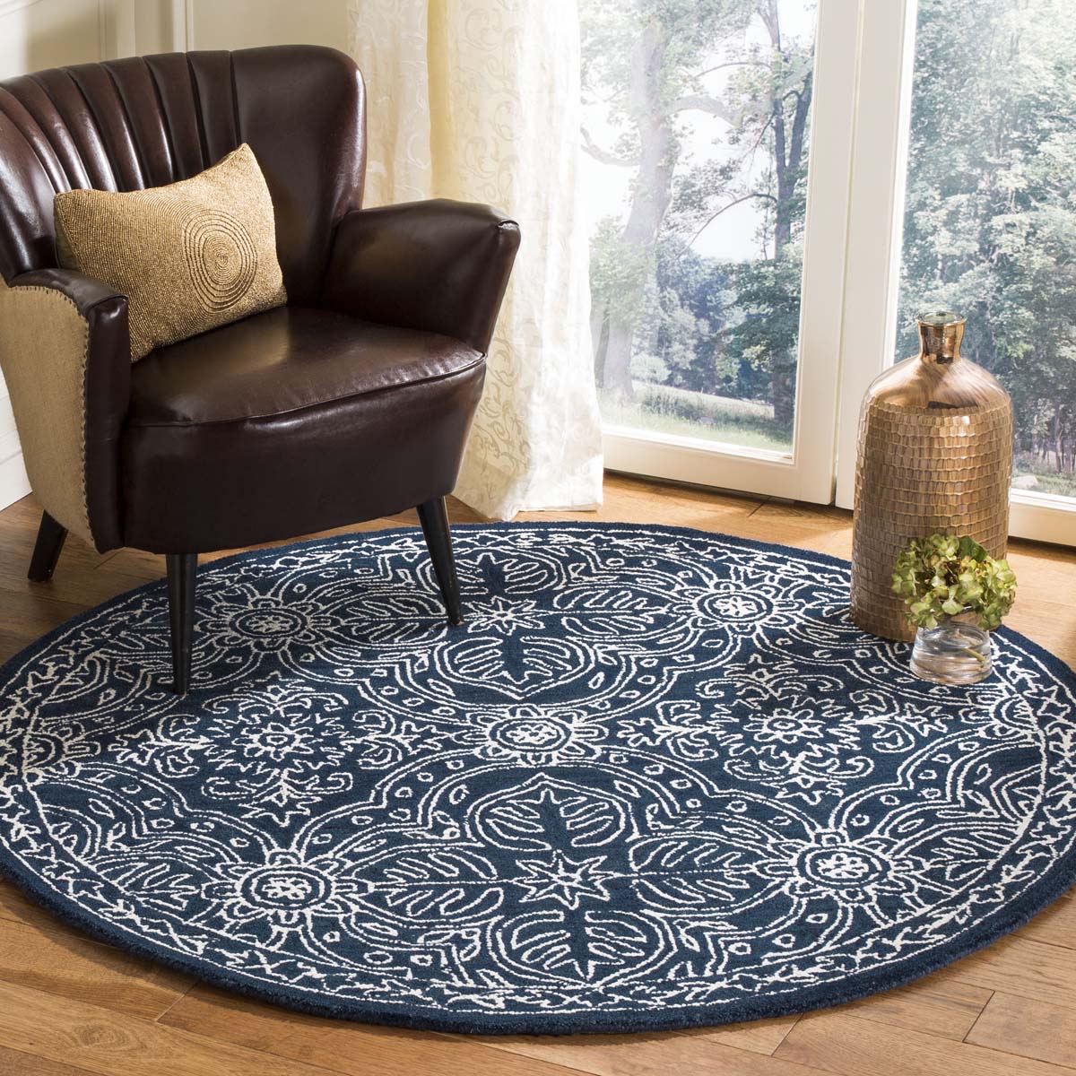 Eleanora Rug | Lauren Ralph Lauren - LRL6503 - Navy / Ivory