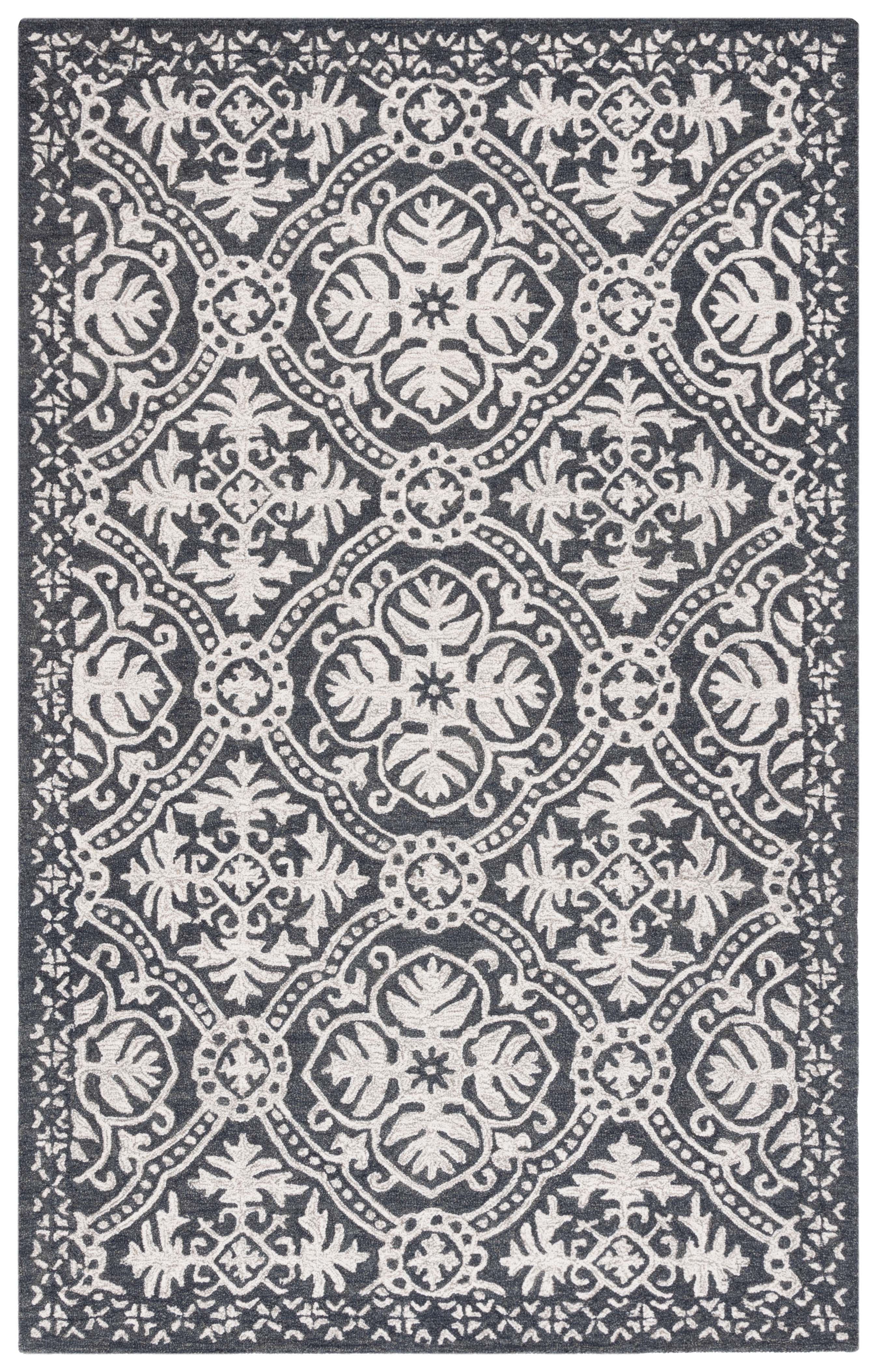 Nina Rug | Lauren Ralph Lauren - LRL6606 - Charcoal / Ivory