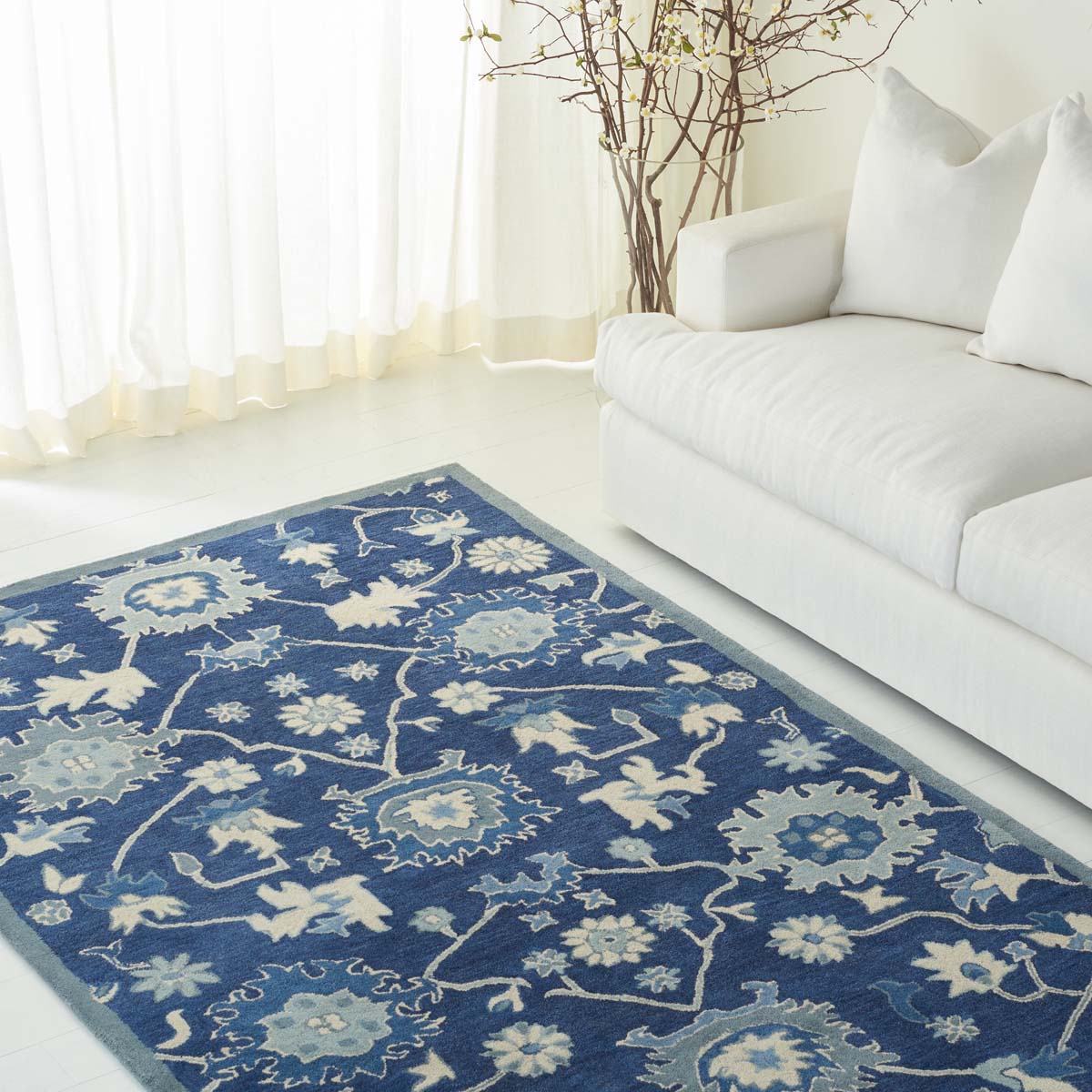 Zane Rug | Lauren Ralph Lauren - LRL6950 - Blue / Ivory