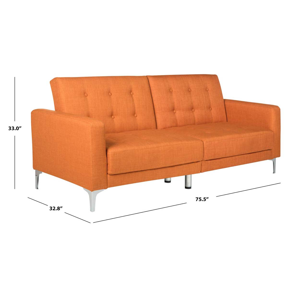 Safavieh Soho Tufted Foldable Sofa Bed , LVS2000 - Orange