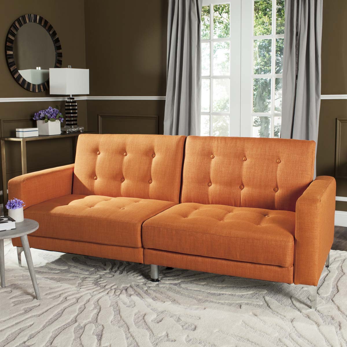 Safavieh Soho Tufted Foldable Sofa Bed , LVS2000 - Orange