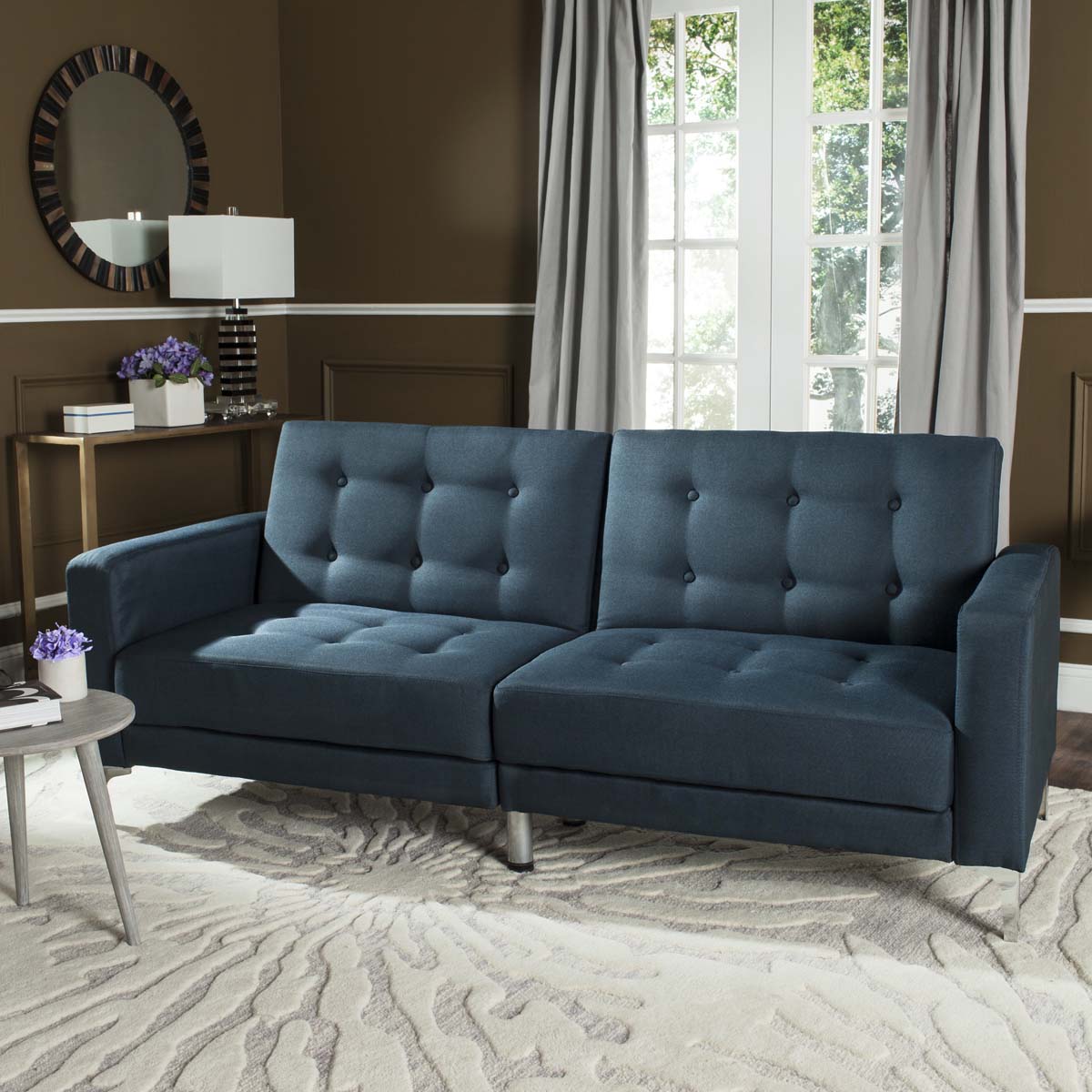 Safavieh Soho Tufted Foldable Sofa Bed , LVS2000 - Navy