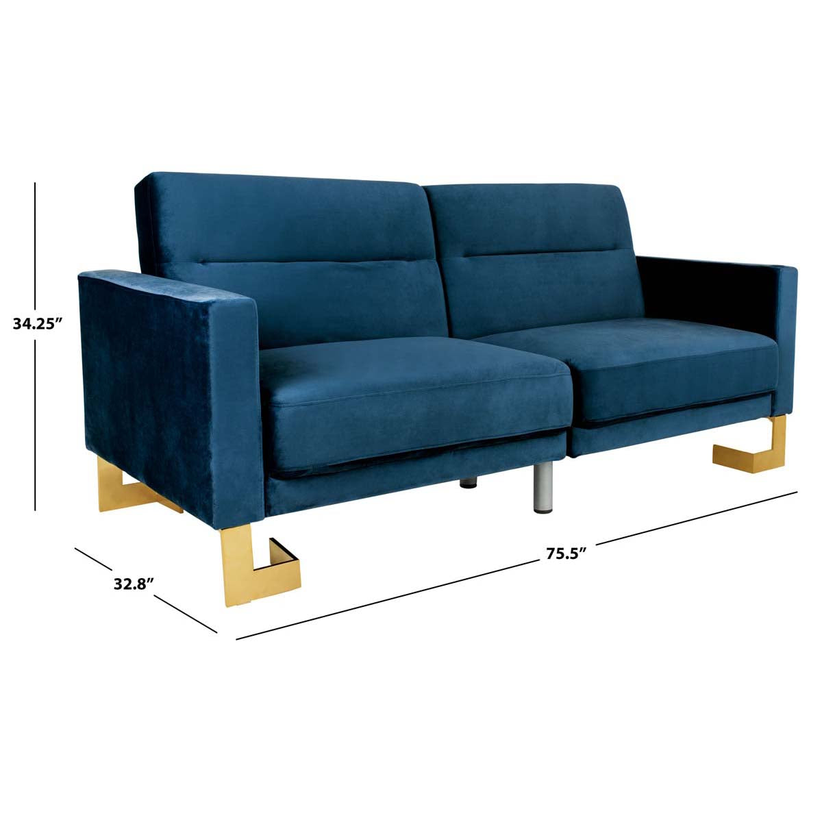 Safavieh Tribeca Foldable Sofa Bed , LVS2001 - Navy / Brass