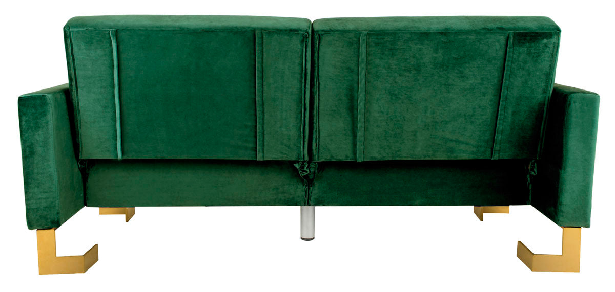 Safavieh Tribeca Foldable Sofa Bed , LVS2001 - Emerald Green / Brass