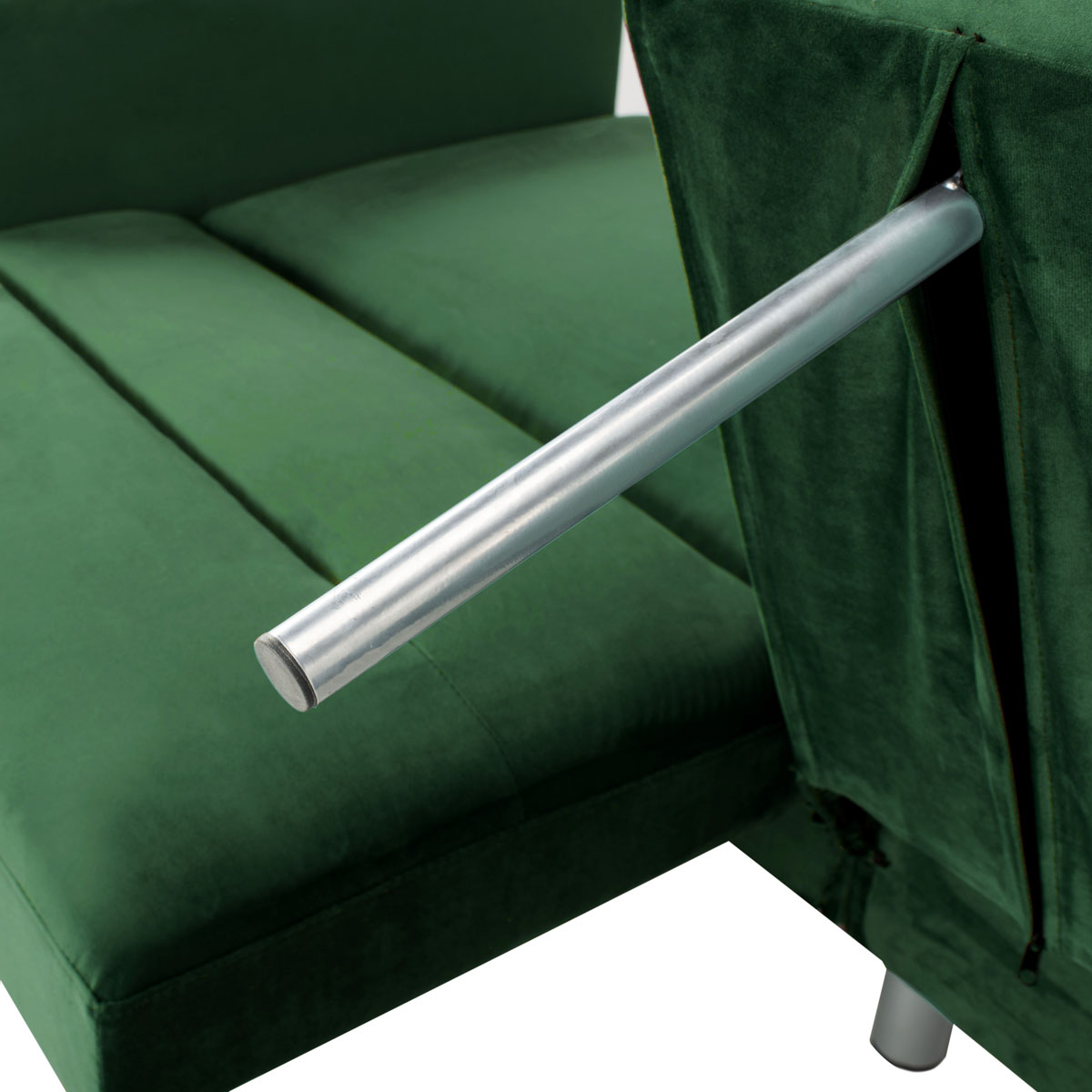 Safavieh Tribeca Foldable Sofa Bed , LVS2001 - Emerald Green / Brass