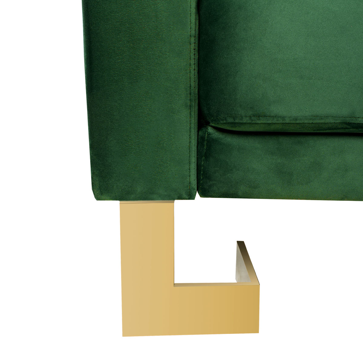 Safavieh Tribeca Foldable Sofa Bed , LVS2001 - Emerald Green / Brass