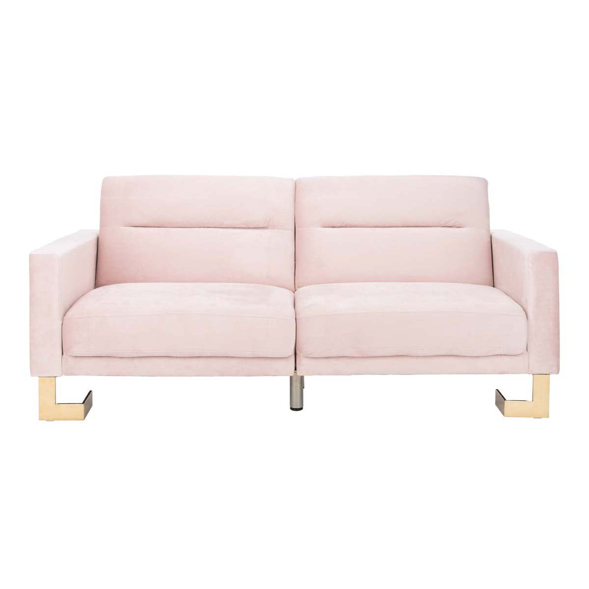 Safavieh Tribeca Foldable Sofa Bed , LVS2001 - Blush / Brass