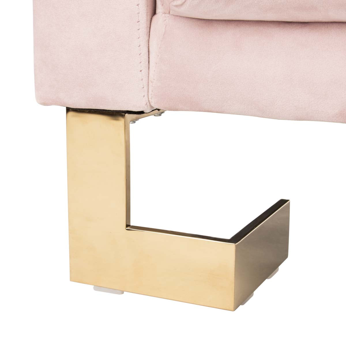 Safavieh Tribeca Foldable Sofa Bed , LVS2001 - Blush / Brass