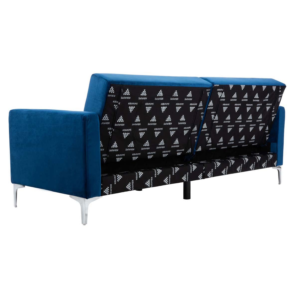 Safavieh Chelsea Foldable Futon Bed , LVS2005 - Navy / Chrome