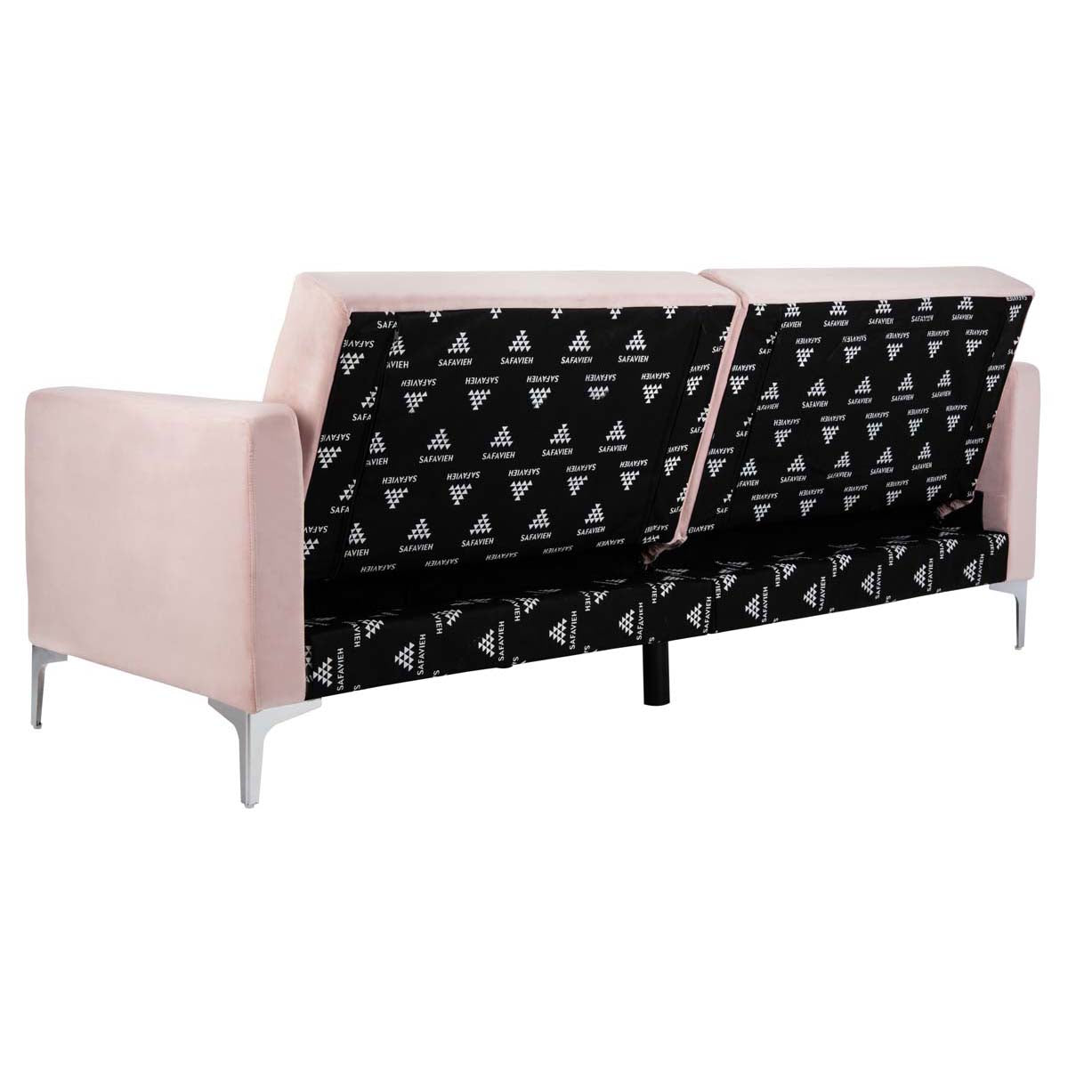 Safavieh Chelsea Foldable Futon Bed , LVS2005 - Blush / Chrome