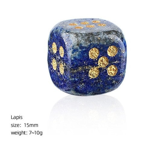 Natural Semi-Precious Gemstone Mahjong Dice – Set of 2