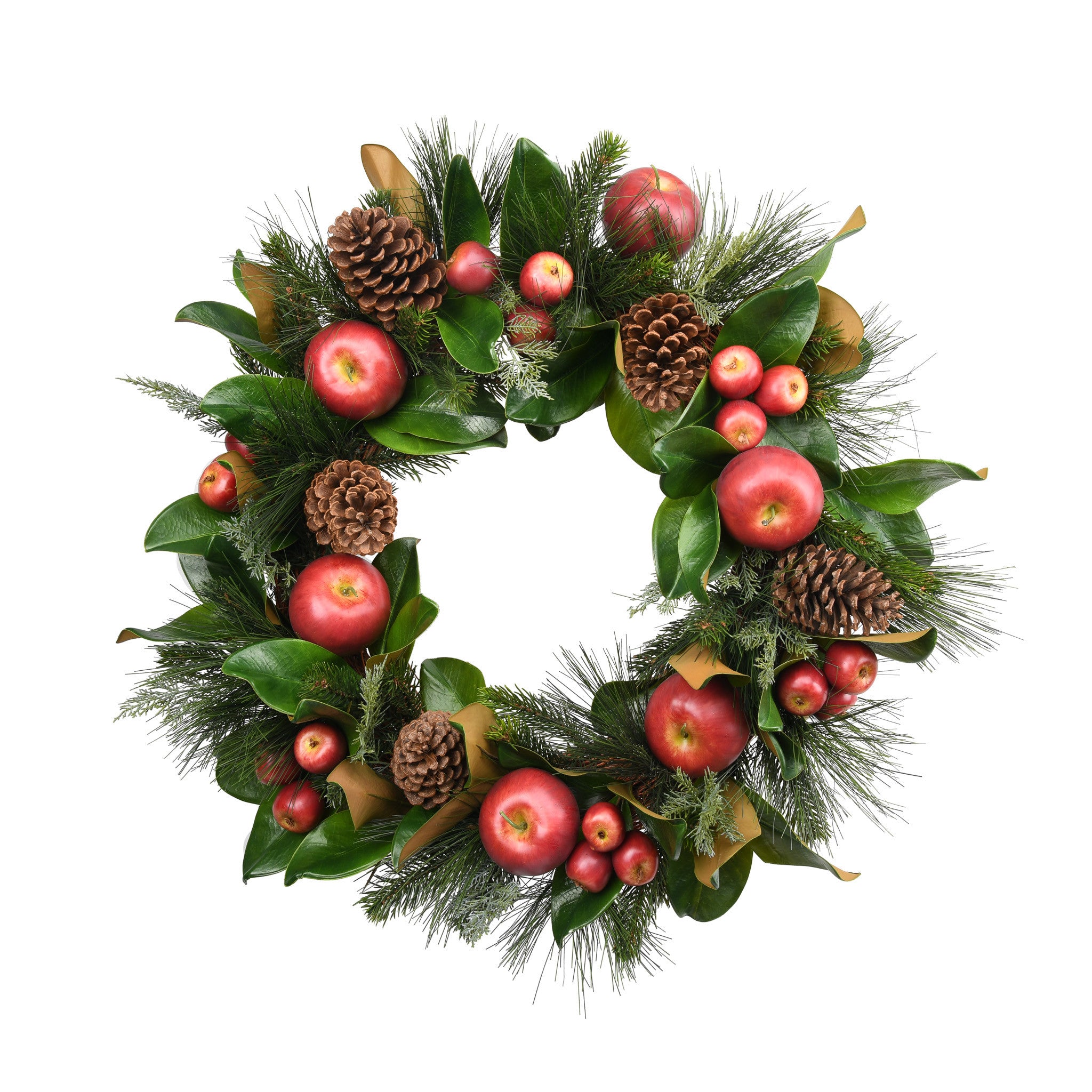 MAGNOLIA AND APPLE WREATH 24 INCH