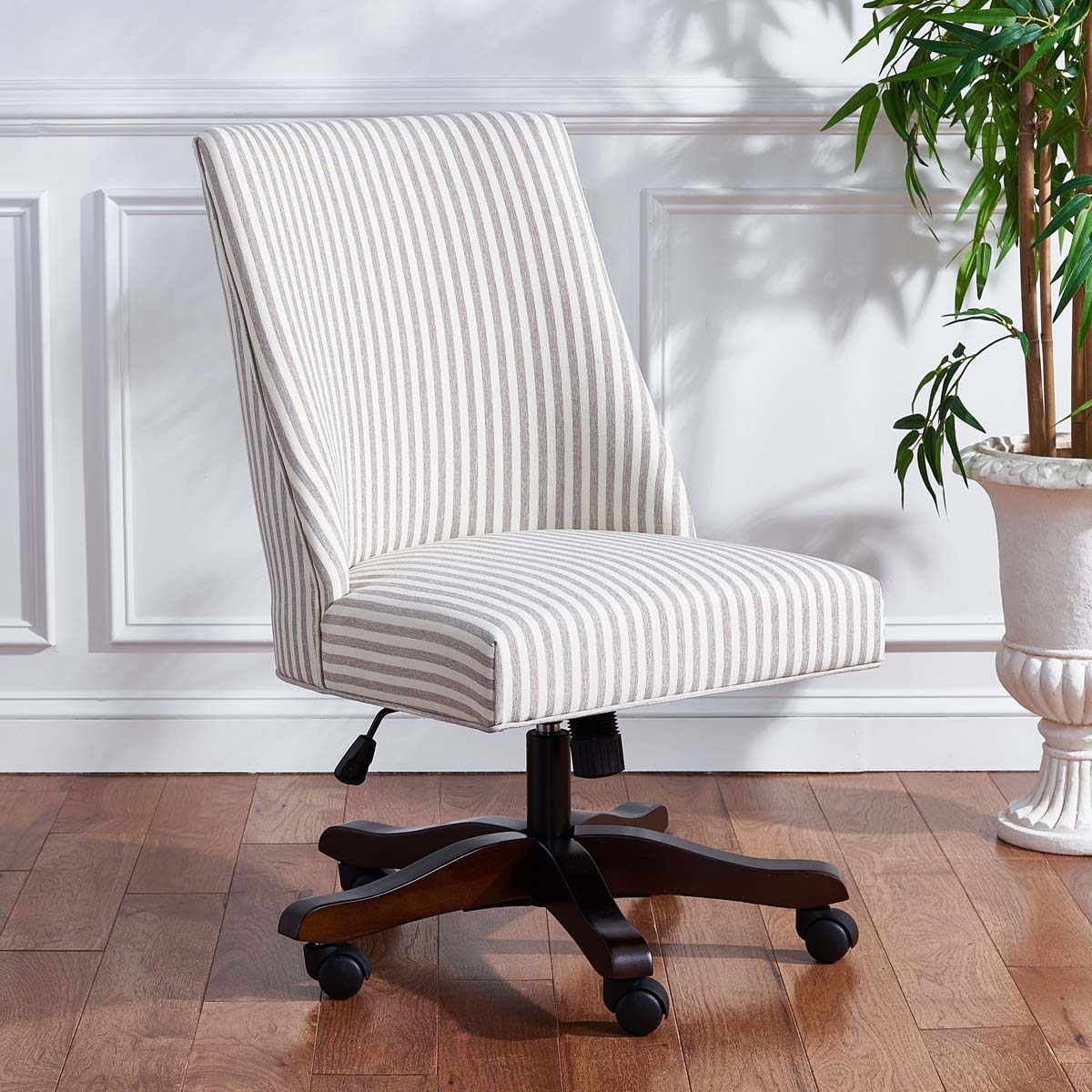 Scarlet Desk Chair | Safavieh - MCR1028 - Beige Stripe