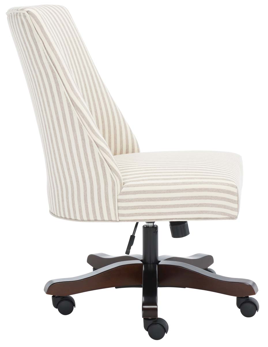 Scarlet Desk Chair | Safavieh - MCR1028 - Beige Stripe