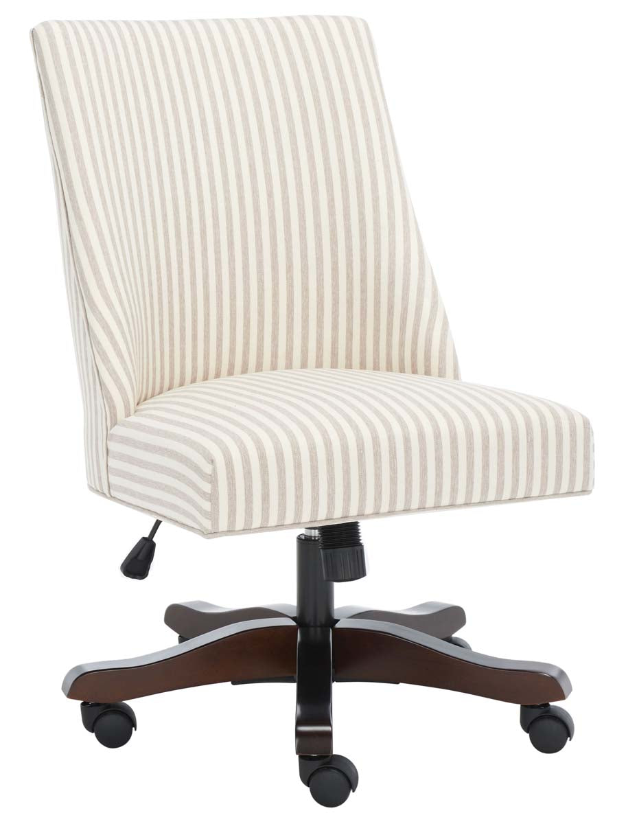 Scarlet Desk Chair | Safavieh - MCR1028 - Beige Stripe