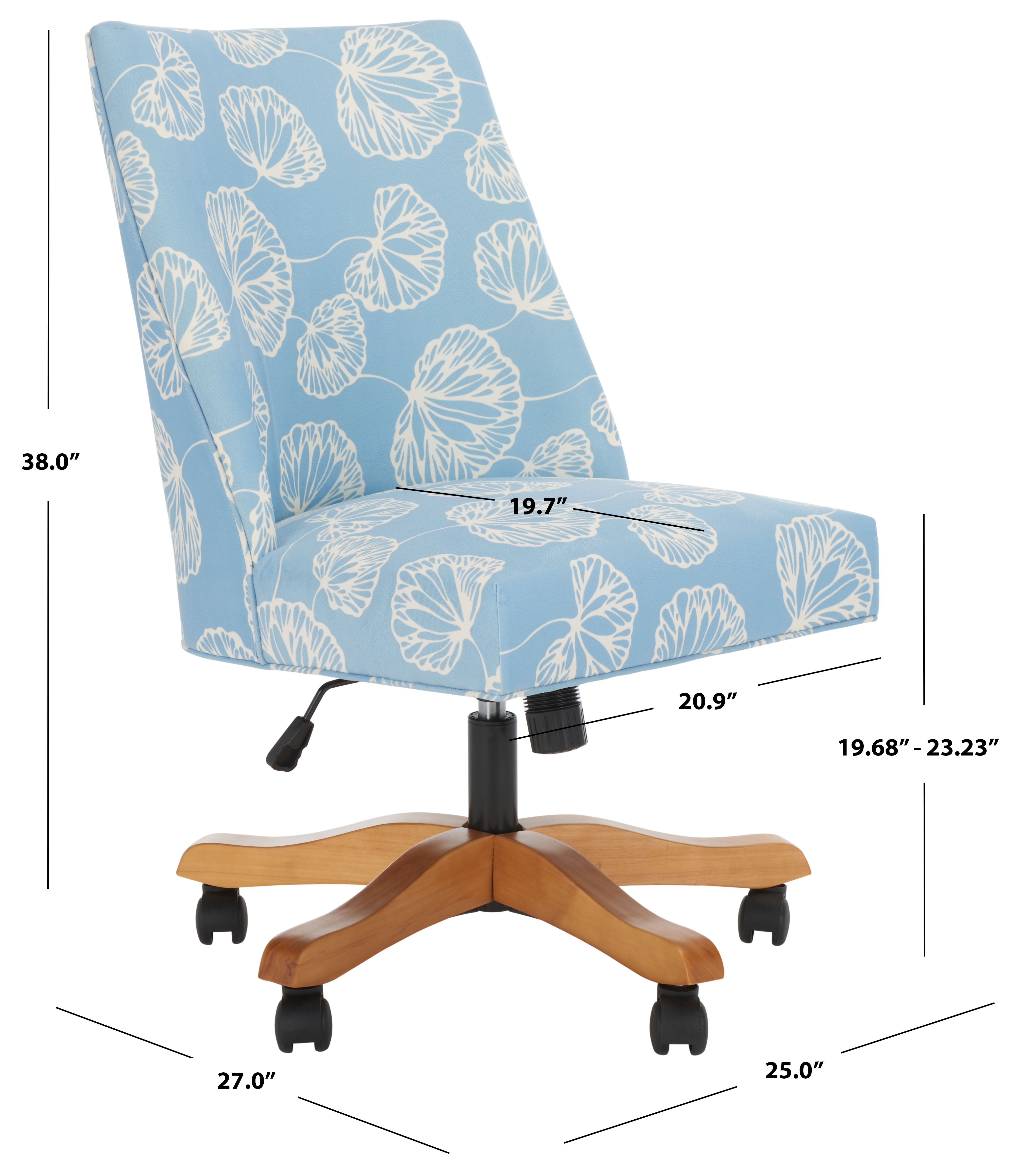 Scarlet Desk Chair | Safavieh - MCR1028 - White / Blue