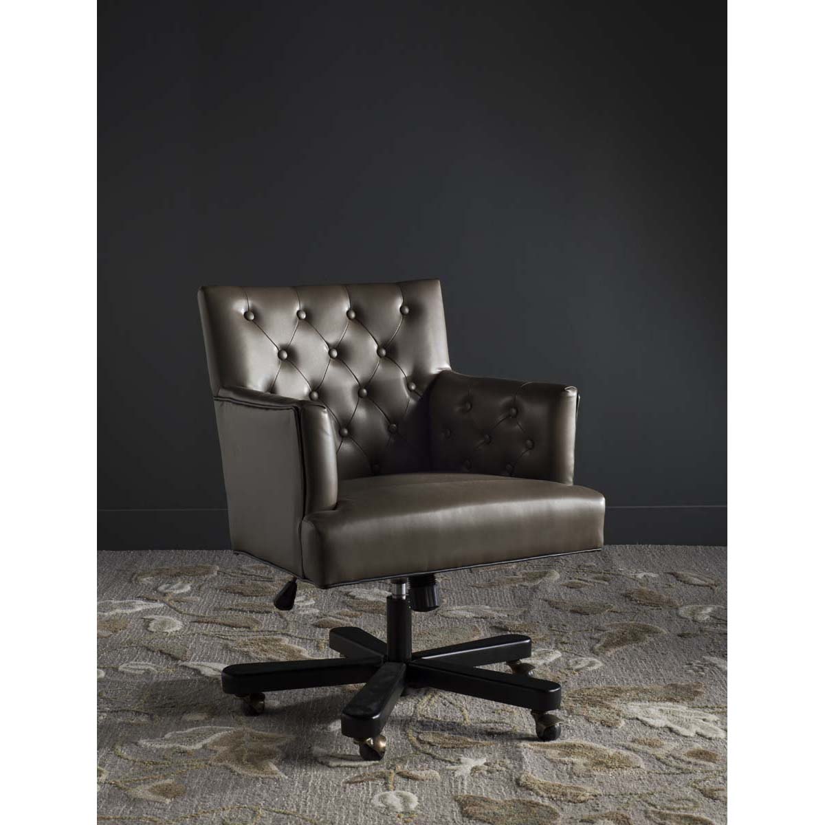 Chambers Office Chair | Safavieh - MCR4209 - Clay / Black