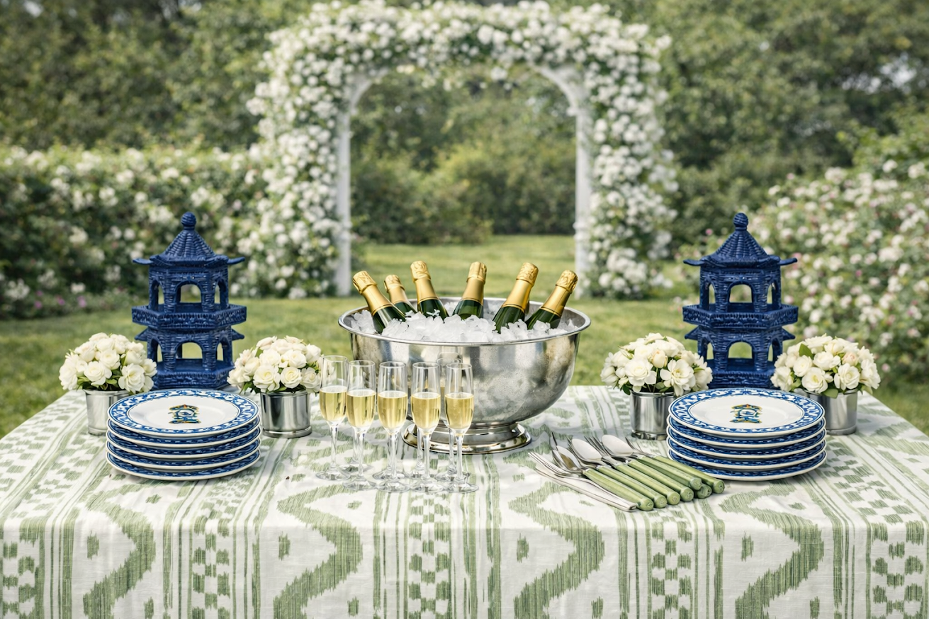 Navy Grand Wicker Pagoda (2 Sizes)