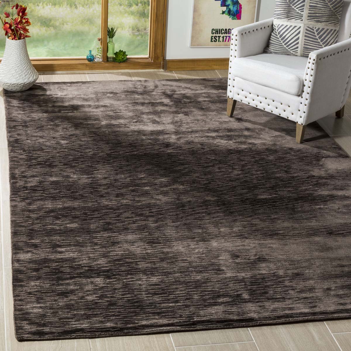 Mirage 635 Rug | Safavieh - MIR635A - Charcoal