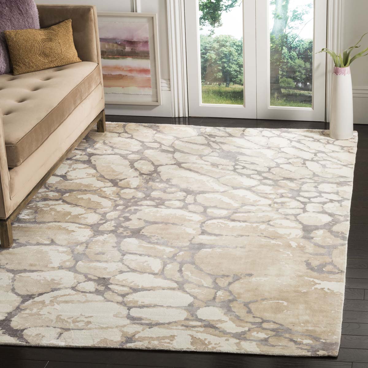 Mirage 722 Rug | Safavieh - MIR722B - Grey / Ivory