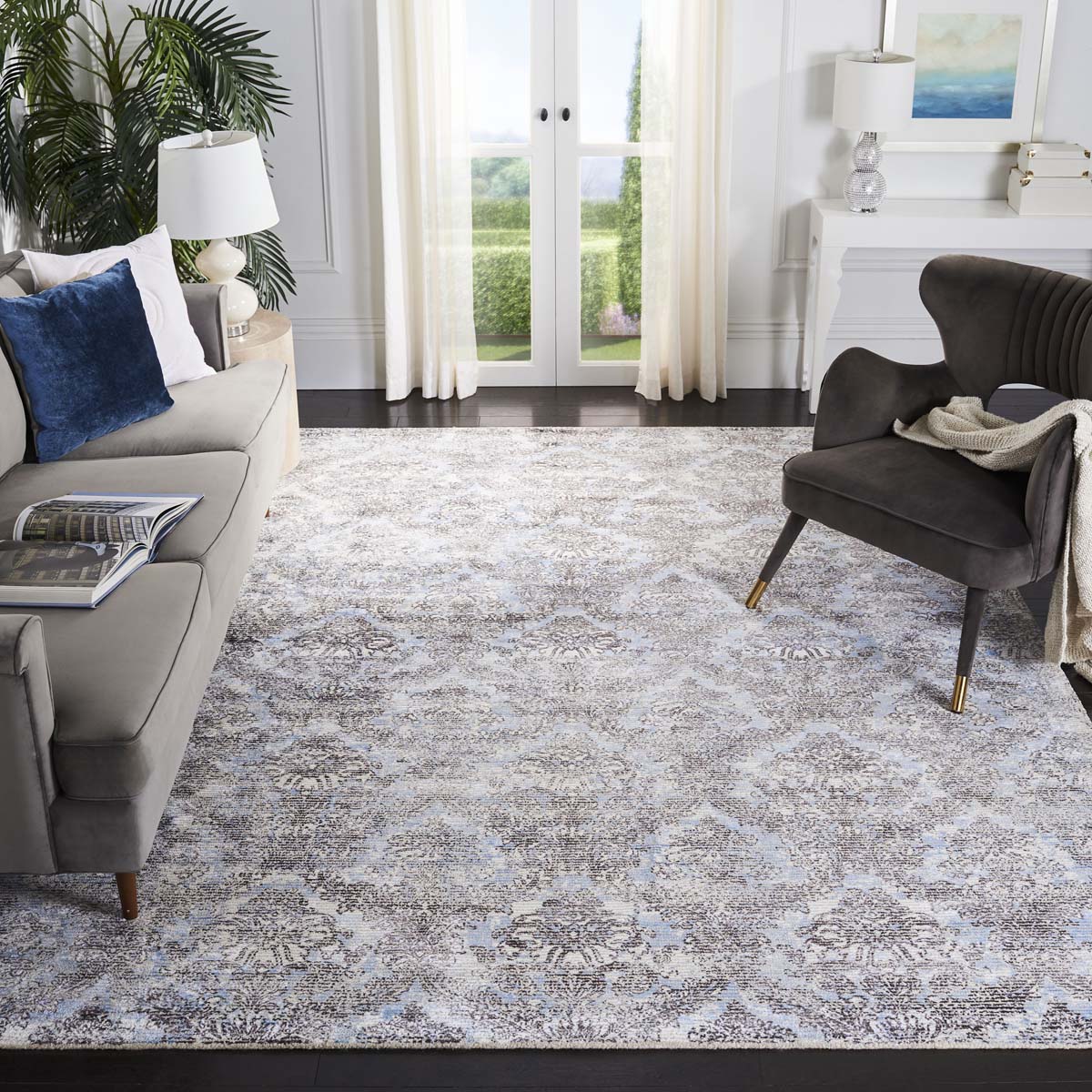 Mirage 735 Rug | Safavieh - MIR735M - Light Blue / Grey