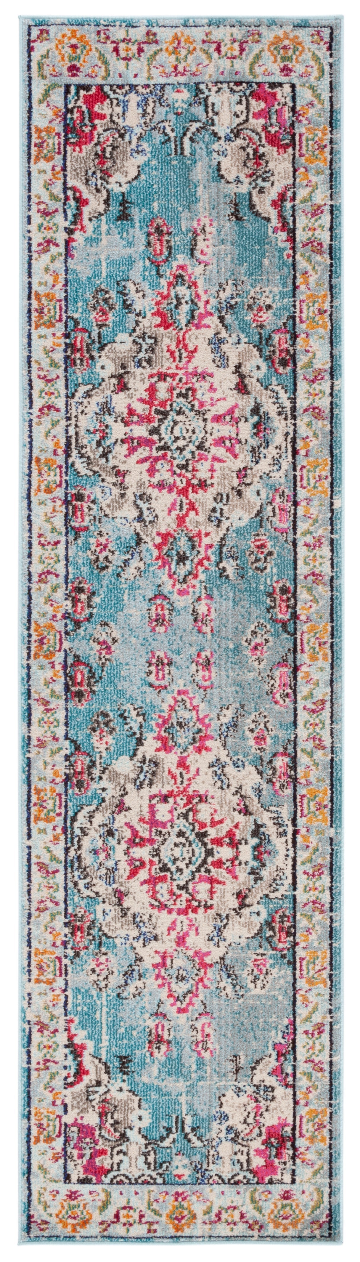 LIGHT BLUE / FUCHSIA