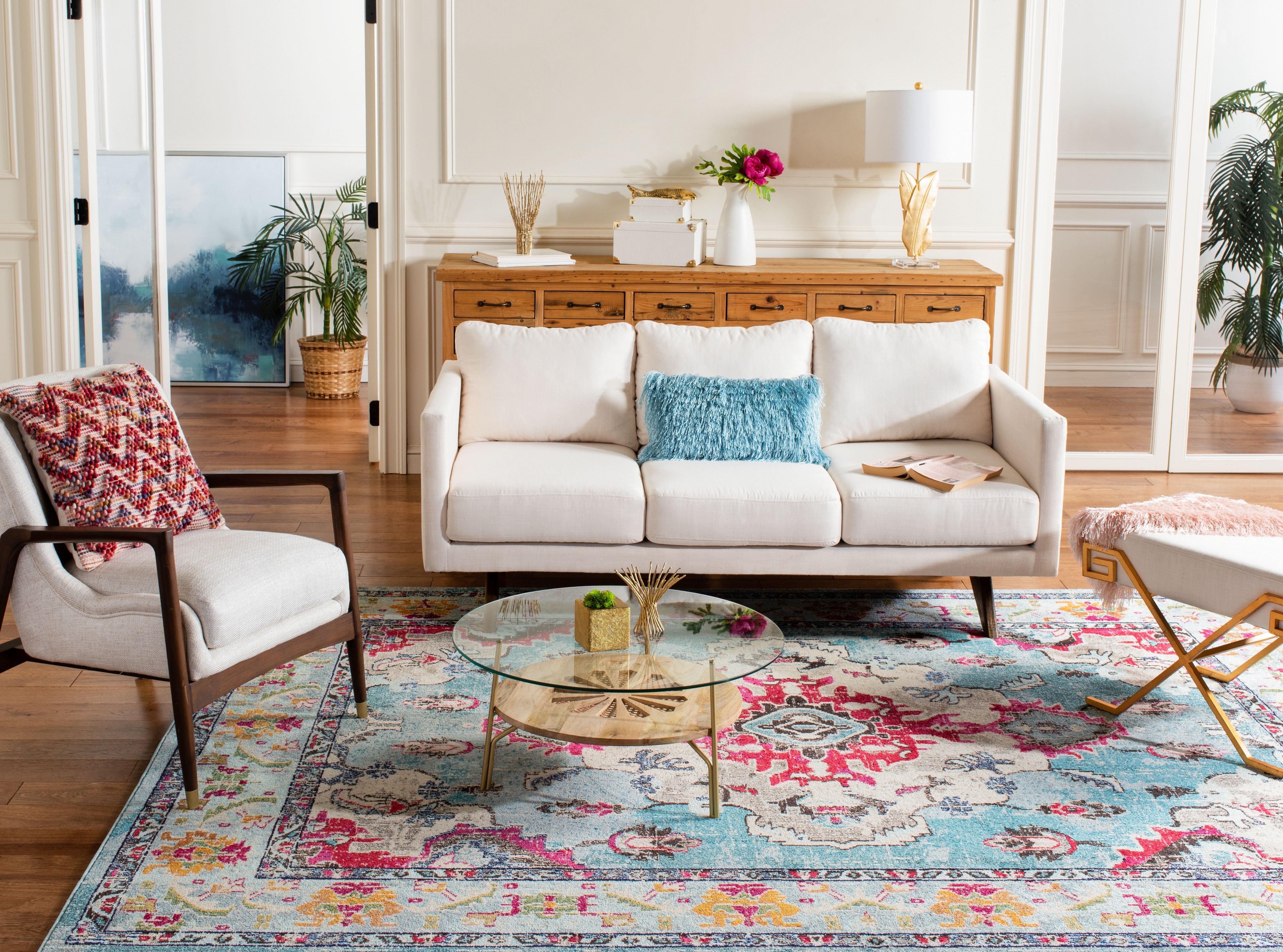 LIGHT BLUE / FUCHSIA