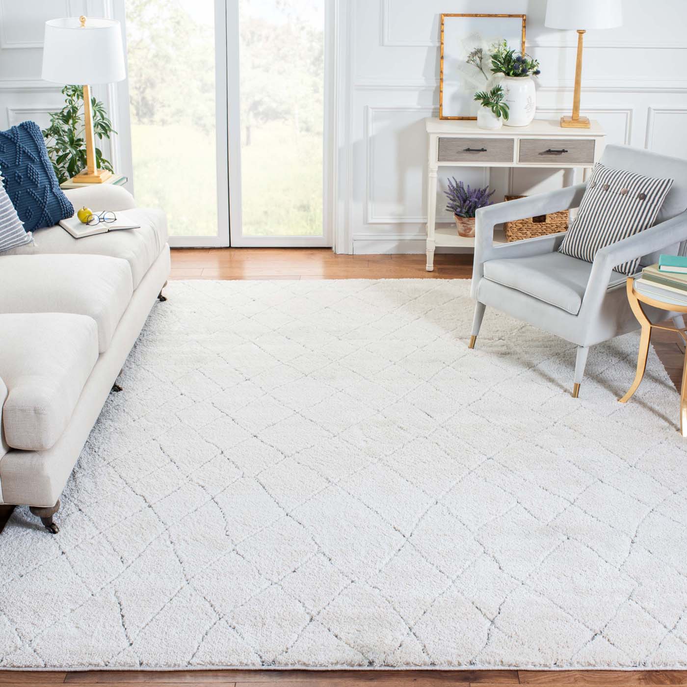 Martha Stewart 0727 Rug | Martha Stewart - MSR0727 - Light Grey / White