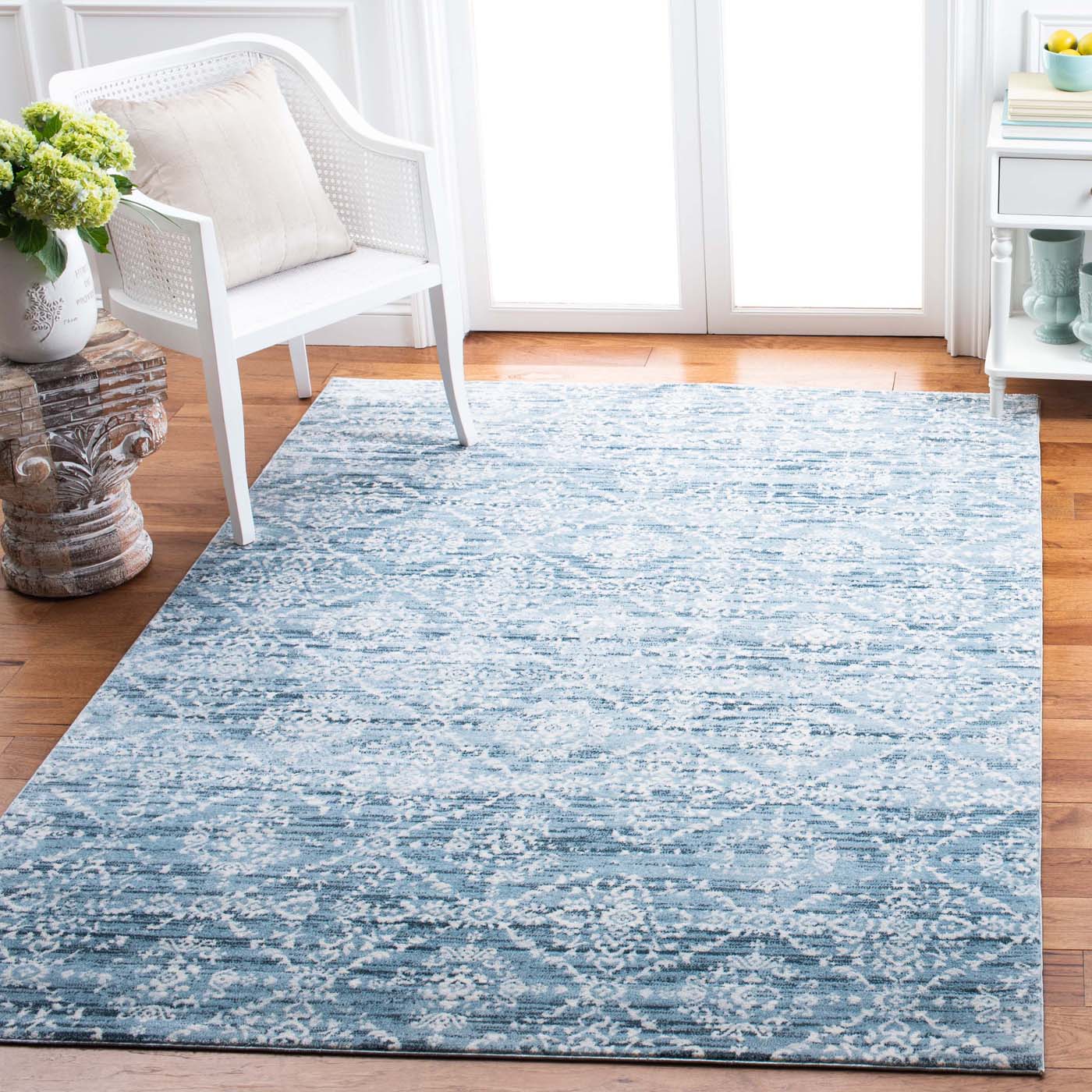 Martha Stewart 0953 Rug | Martha Stewart - MSR0953 - Denim Blue / Ivory