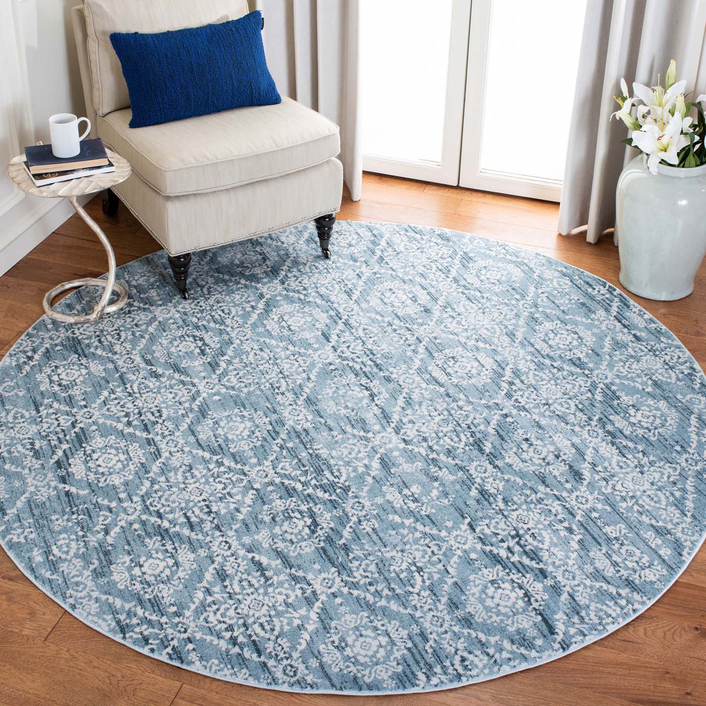 Martha Stewart 0953 Rug | Martha Stewart - MSR0953 - Denim Blue / Ivory