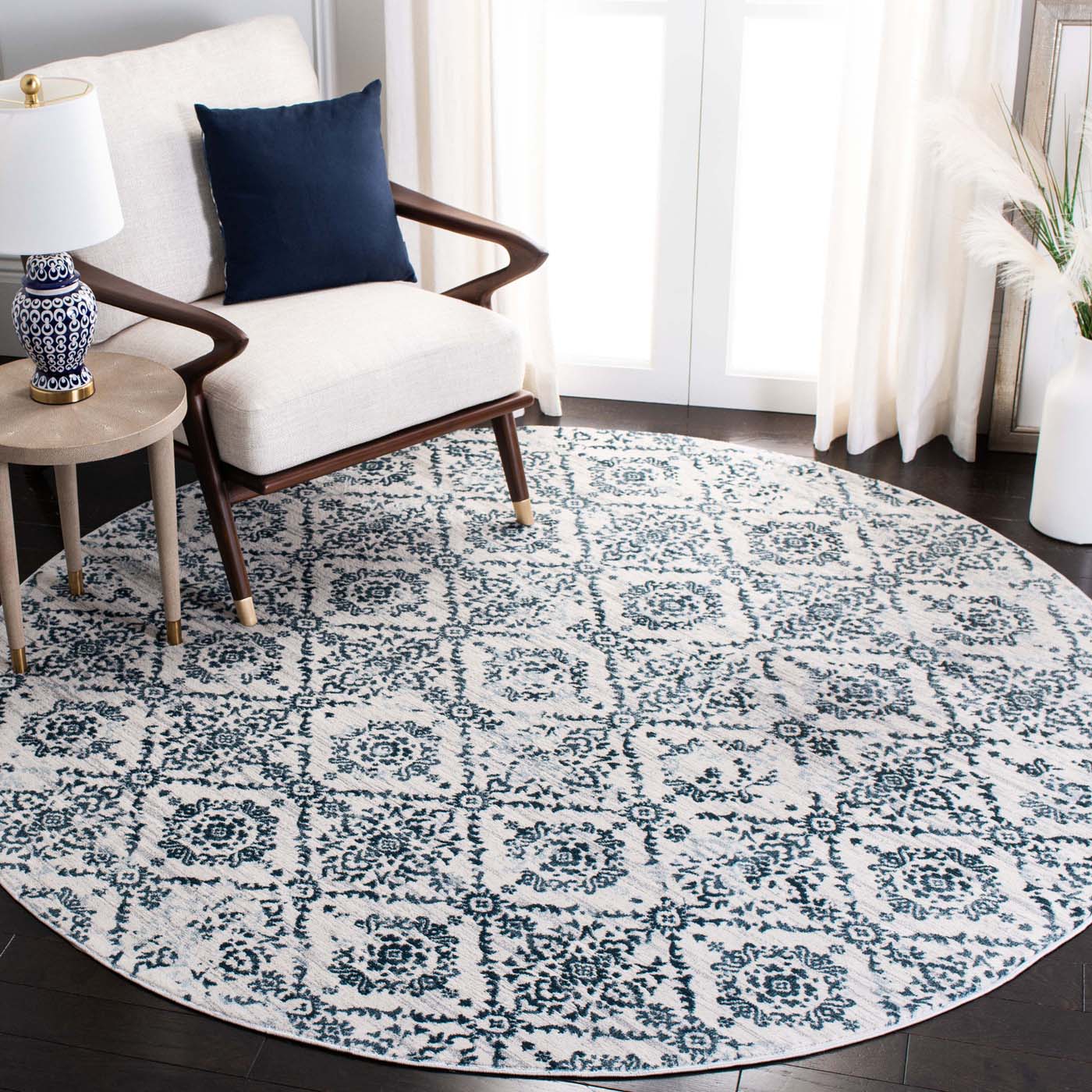 Martha Stewart 0953 Rug | Martha Stewart - MSR0953 - Navy / Ivory