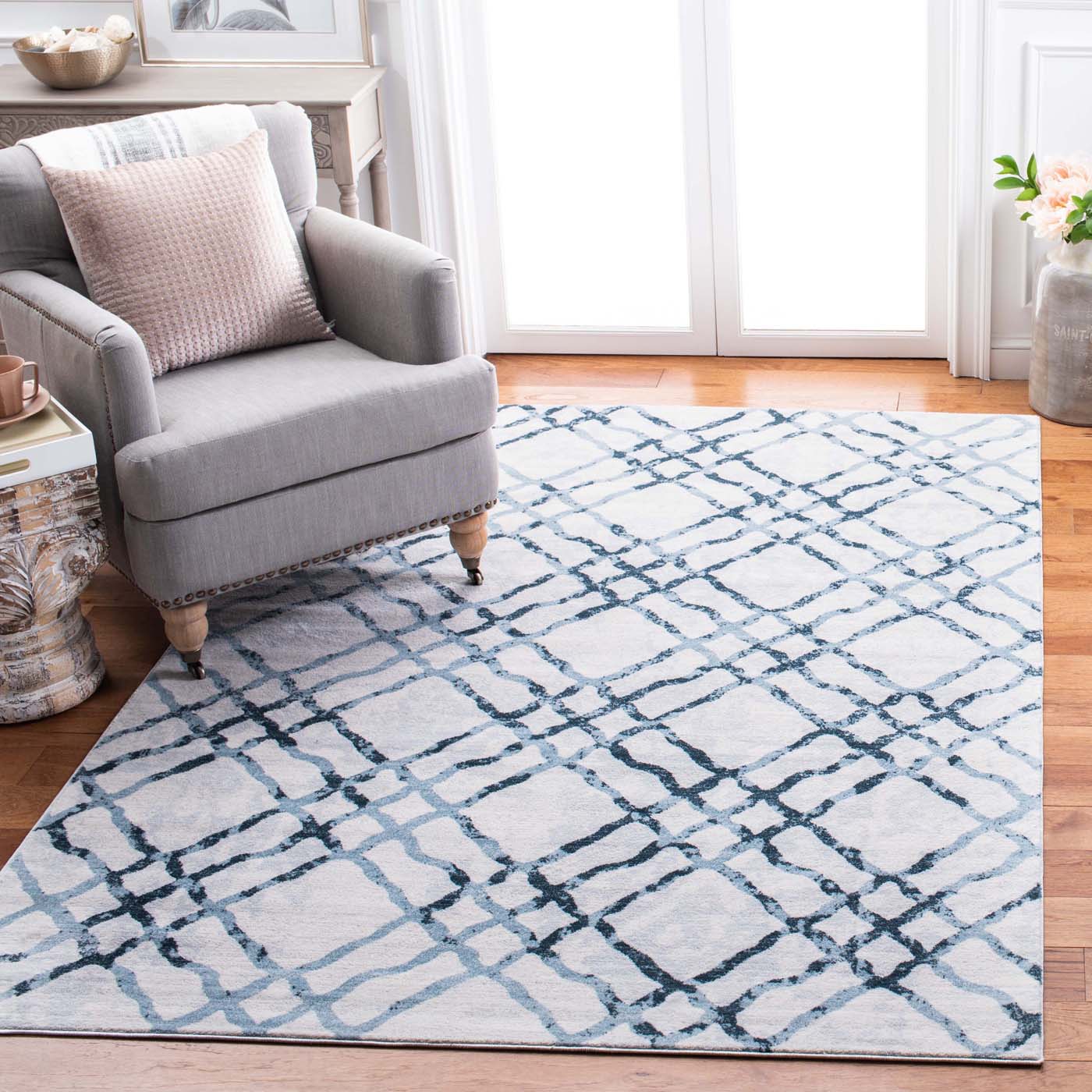 Martha Stewart 0957 Rug | Martha Stewart - MSR0957 - Ivory / Turquoise