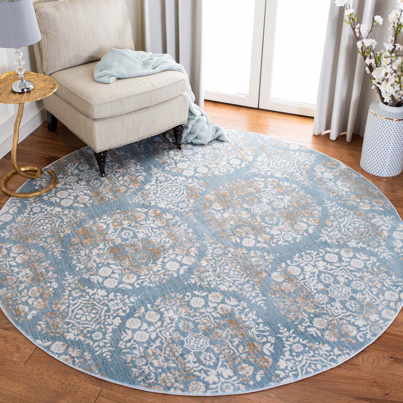 Martha Stewart 0958 Rug | Martha Stewart - MSR0958 - Denim Blue / Ivory