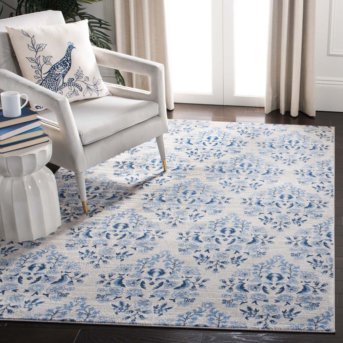 Martha Stewart 2856 Rug | Martha Stewart - MSR2856 - Cream / Blue