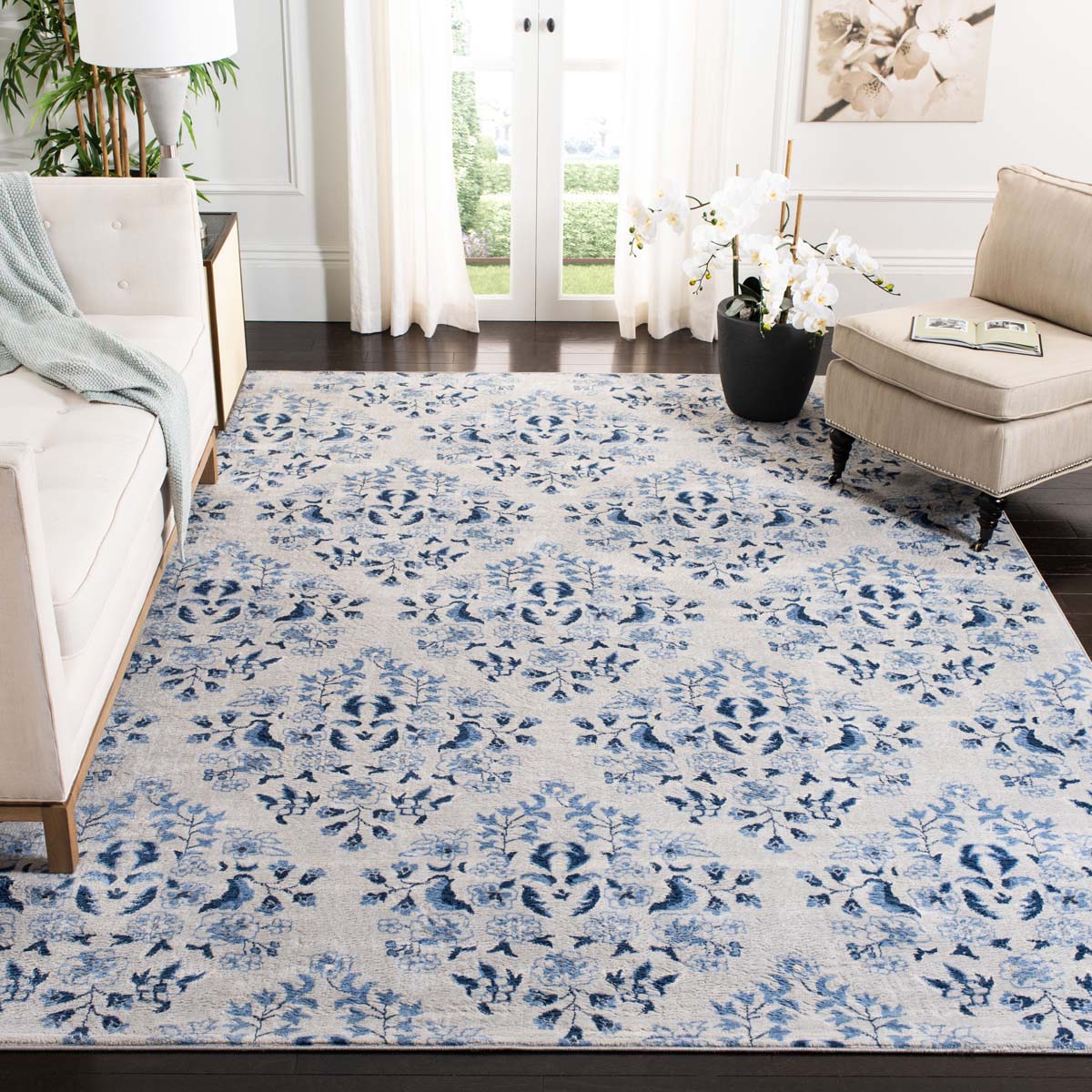 Martha Stewart 2856 Rug | Martha Stewart - MSR2856 - Cream / Blue