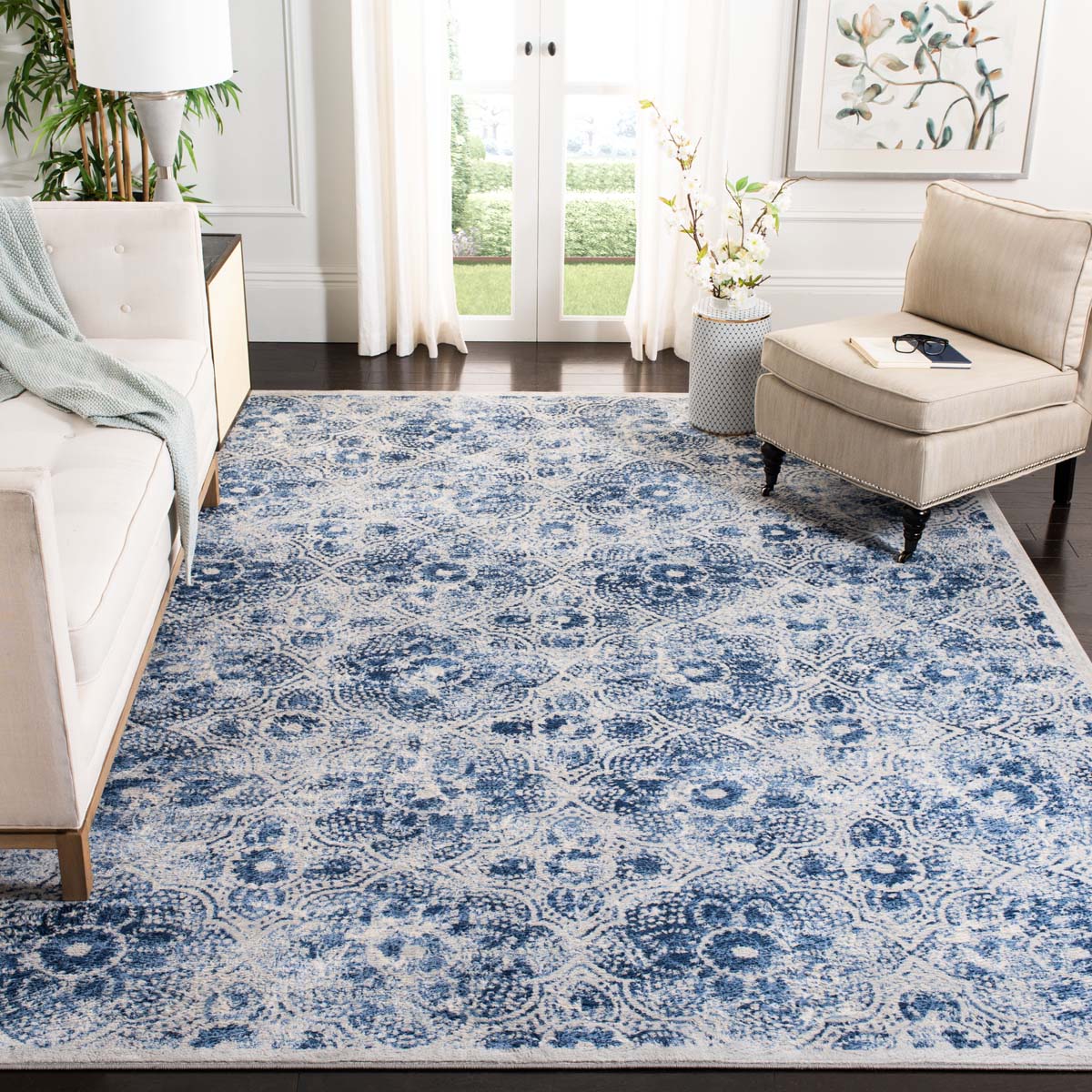 Martha Stewart 2862 Rug | Martha Stewart - MSR2862 - Cream / Blue