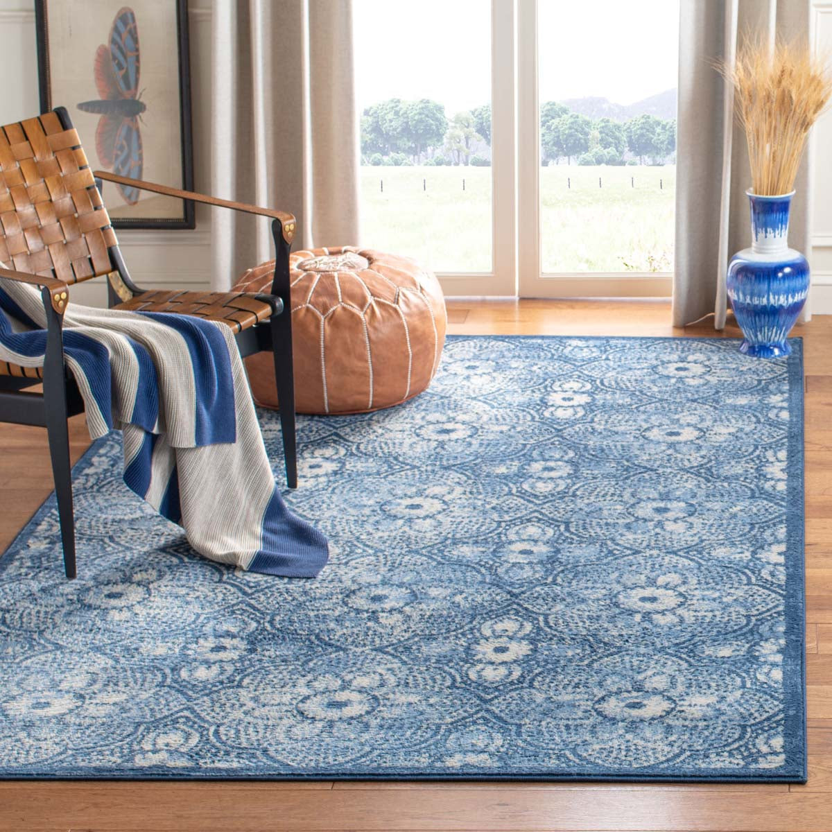 Martha Stewart 2862 Rug | Martha Stewart - MSR2862 - Navy / Creme