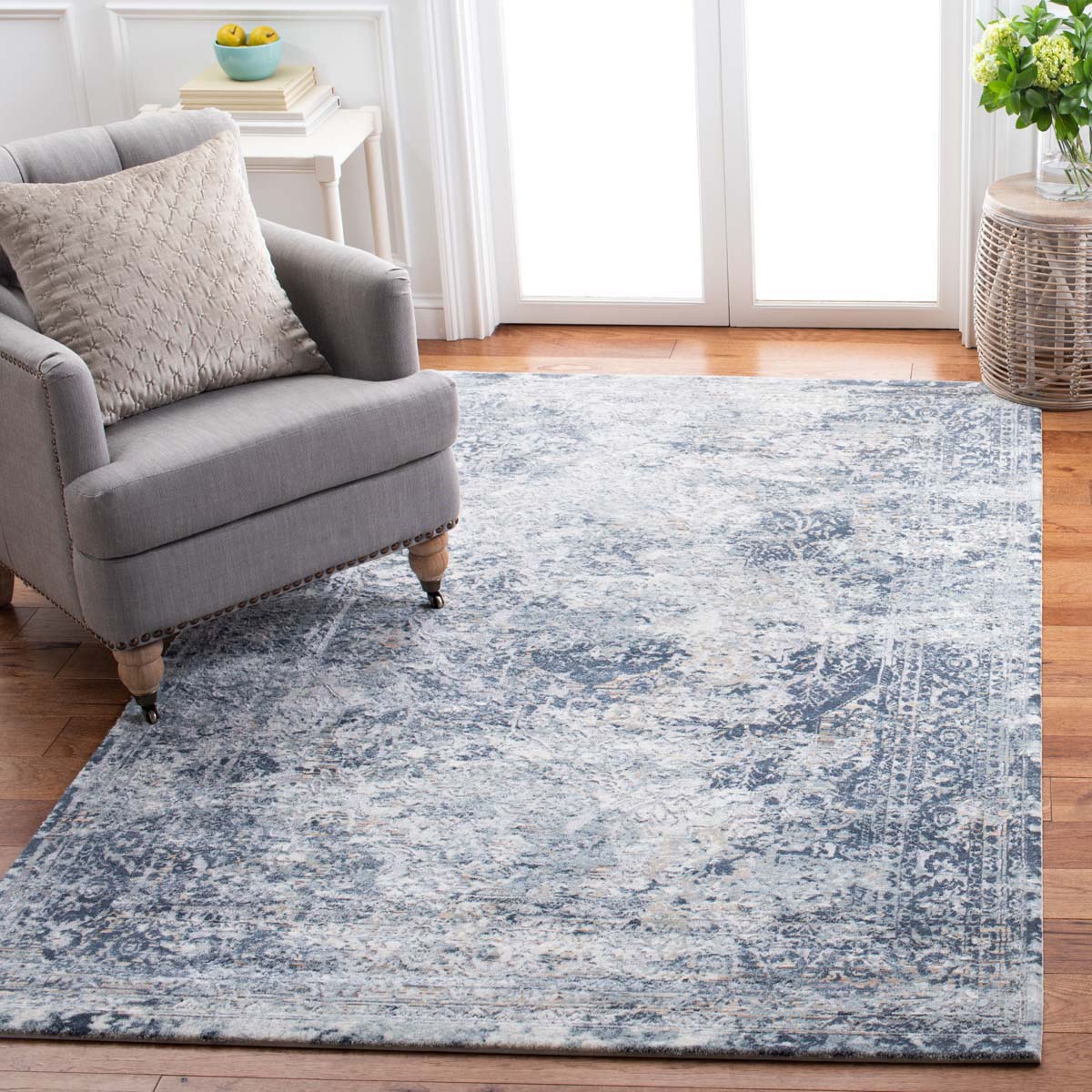 Martha Stewart 692 Rug | Martha Stewart - MSR692 - Cream / Blue