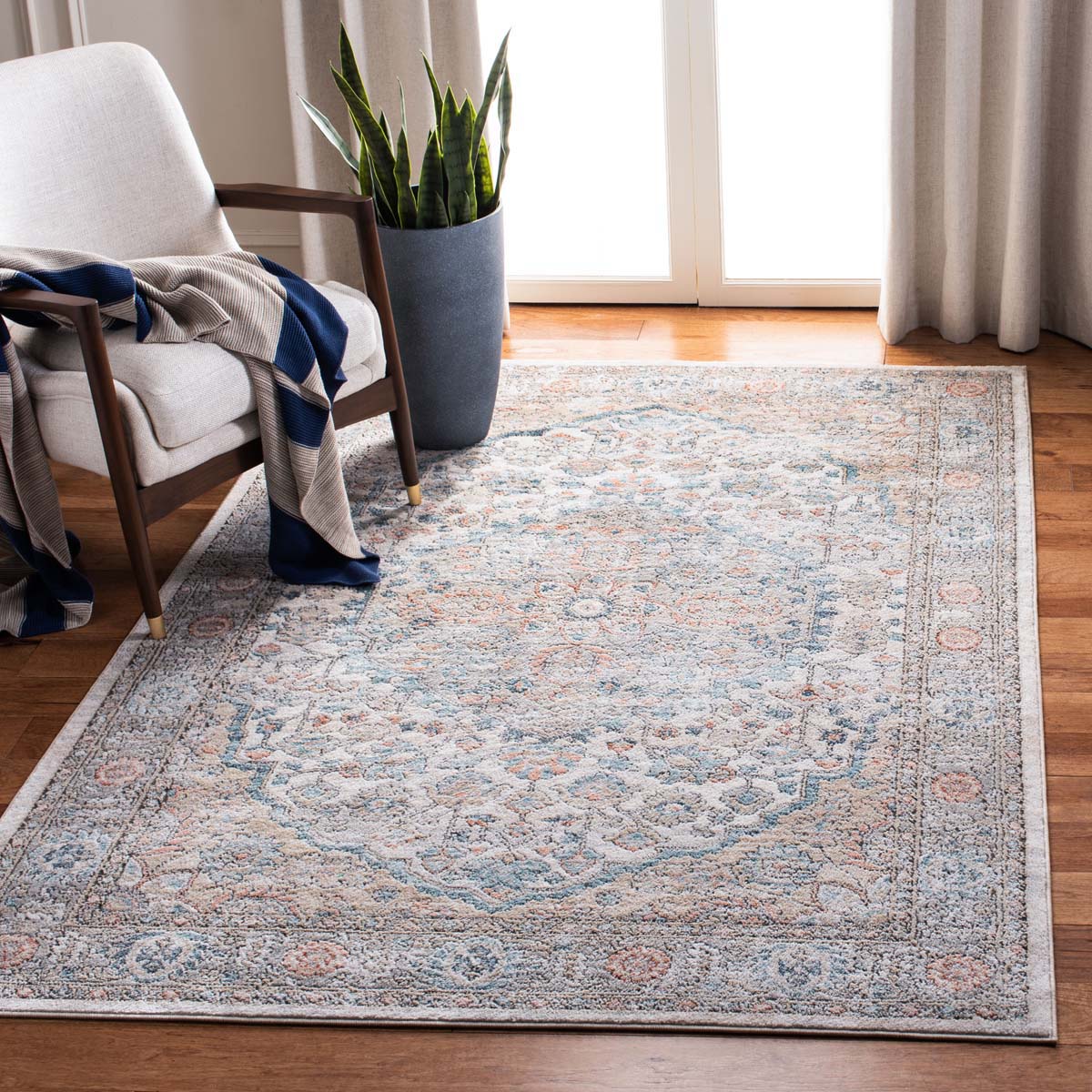 Martha Stewart 813 Rug | Martha Stewart - MSR813 - Grey / Blue