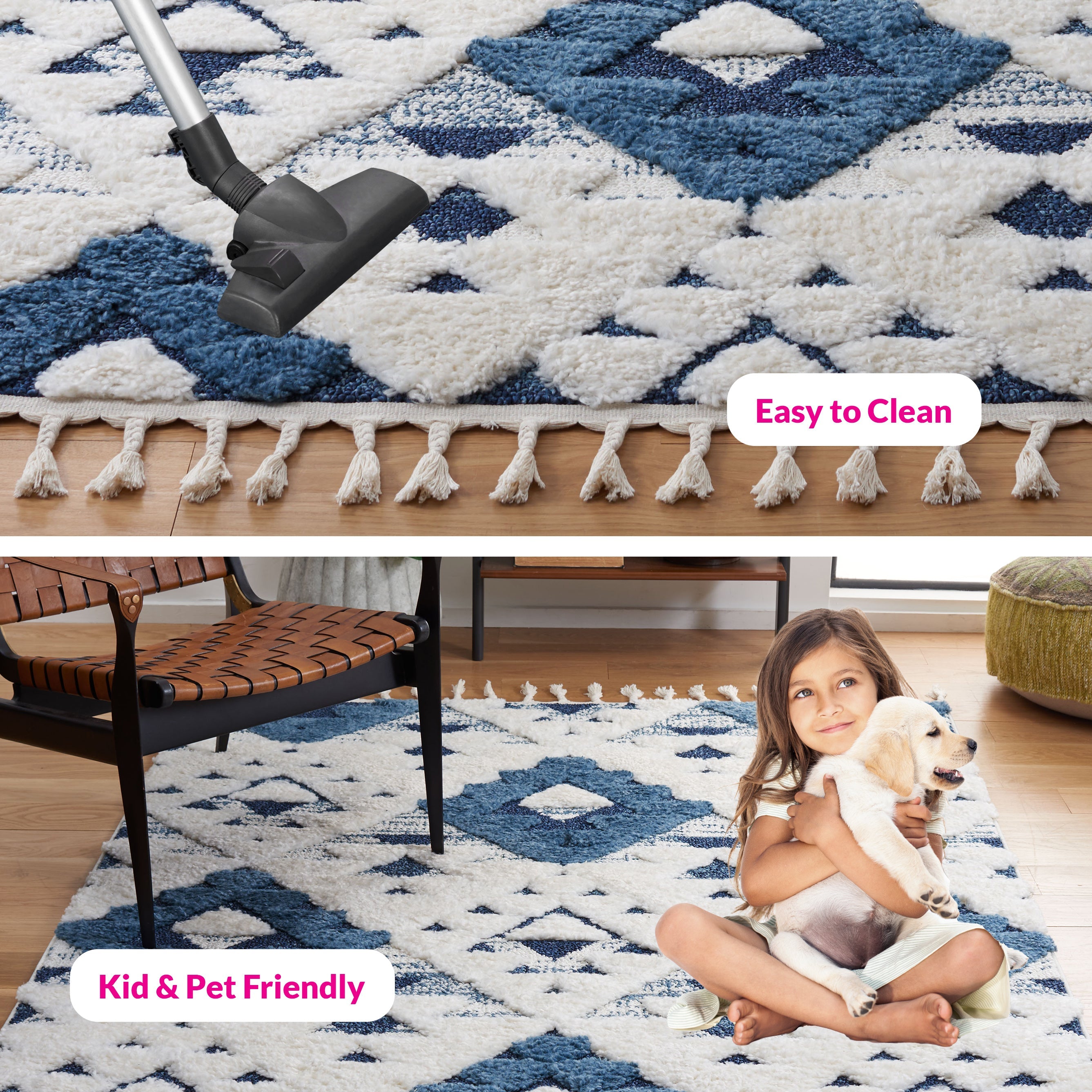 Blue / Ivory