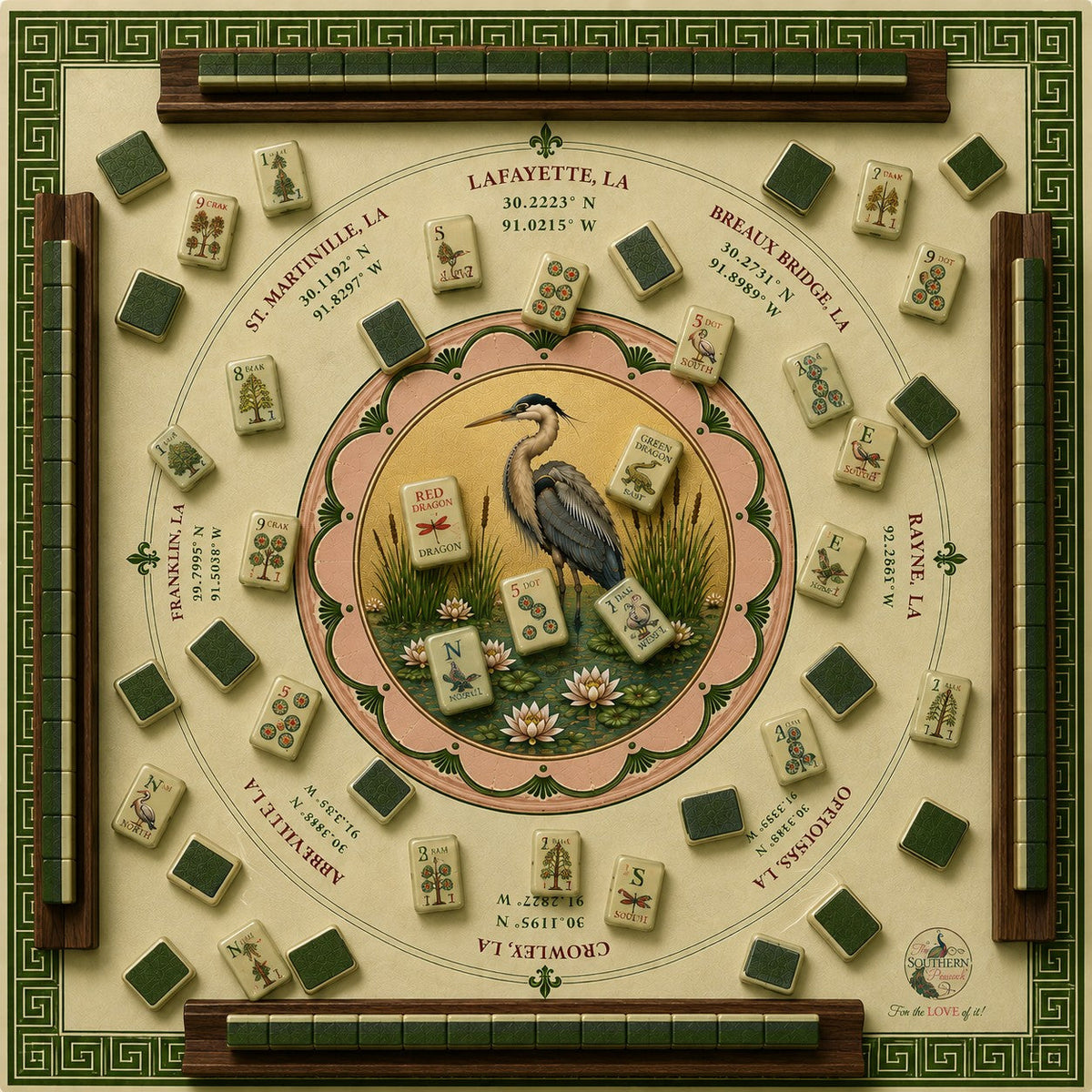 Acadiana Mahjong Mat | Louisiana Collection | Pre-Order