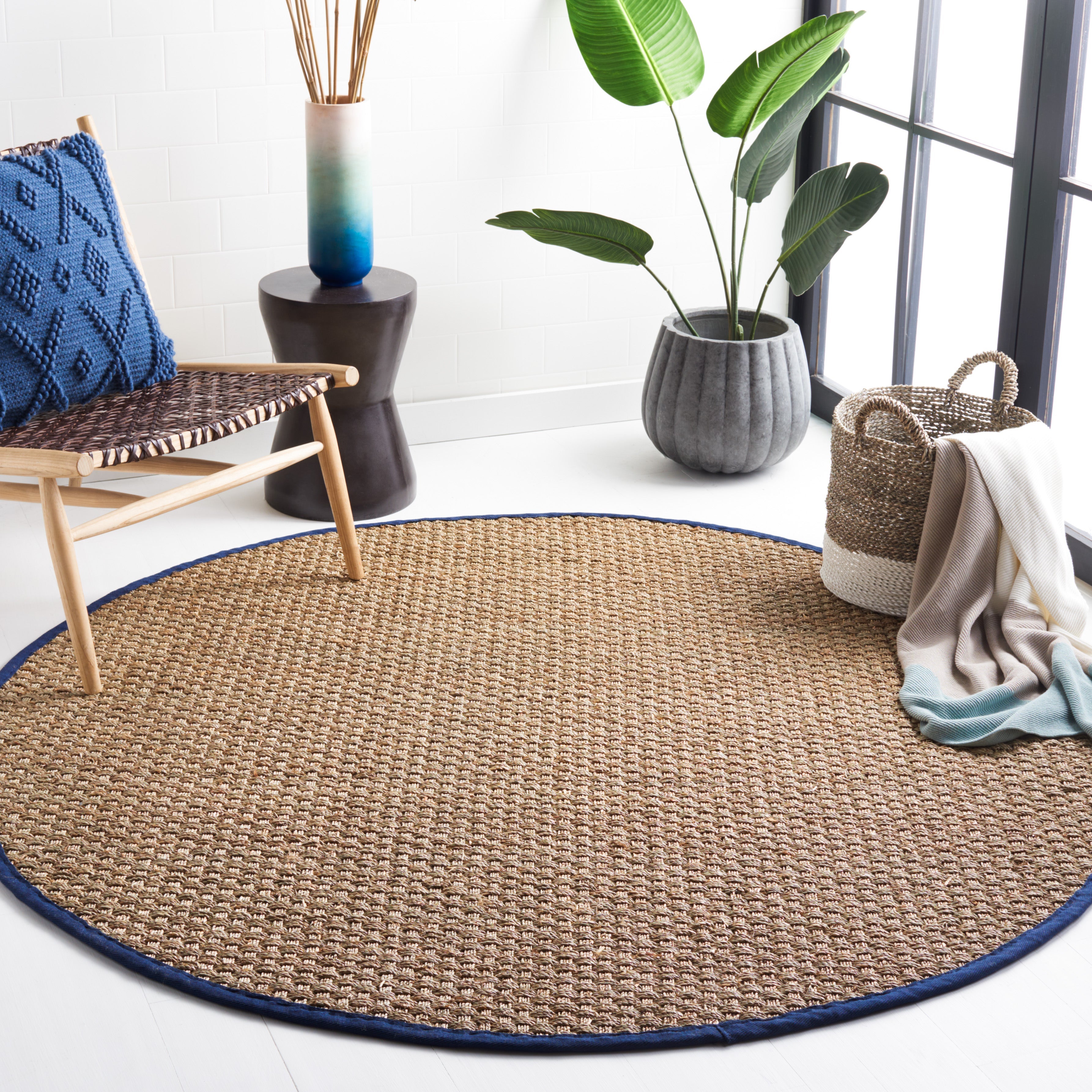 Natural / Navy Blue