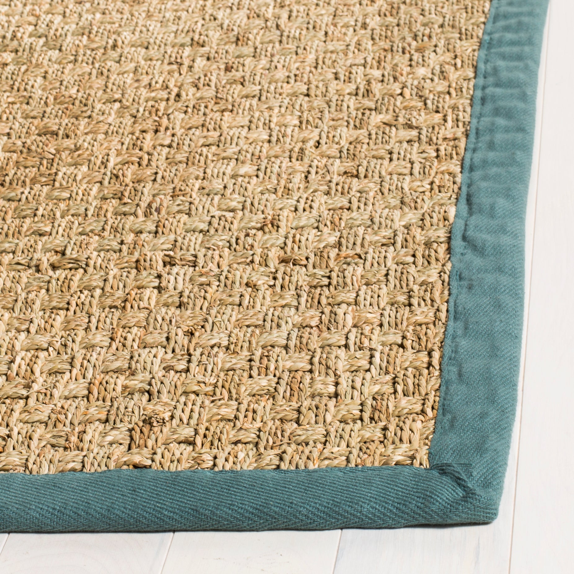 Natural / Dusty Teal Blue