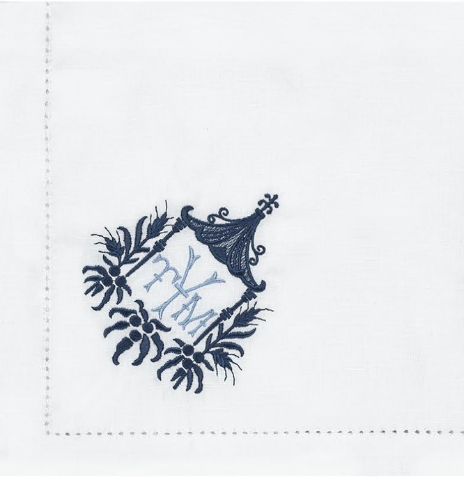 Custom Monogram Dinner Napkins