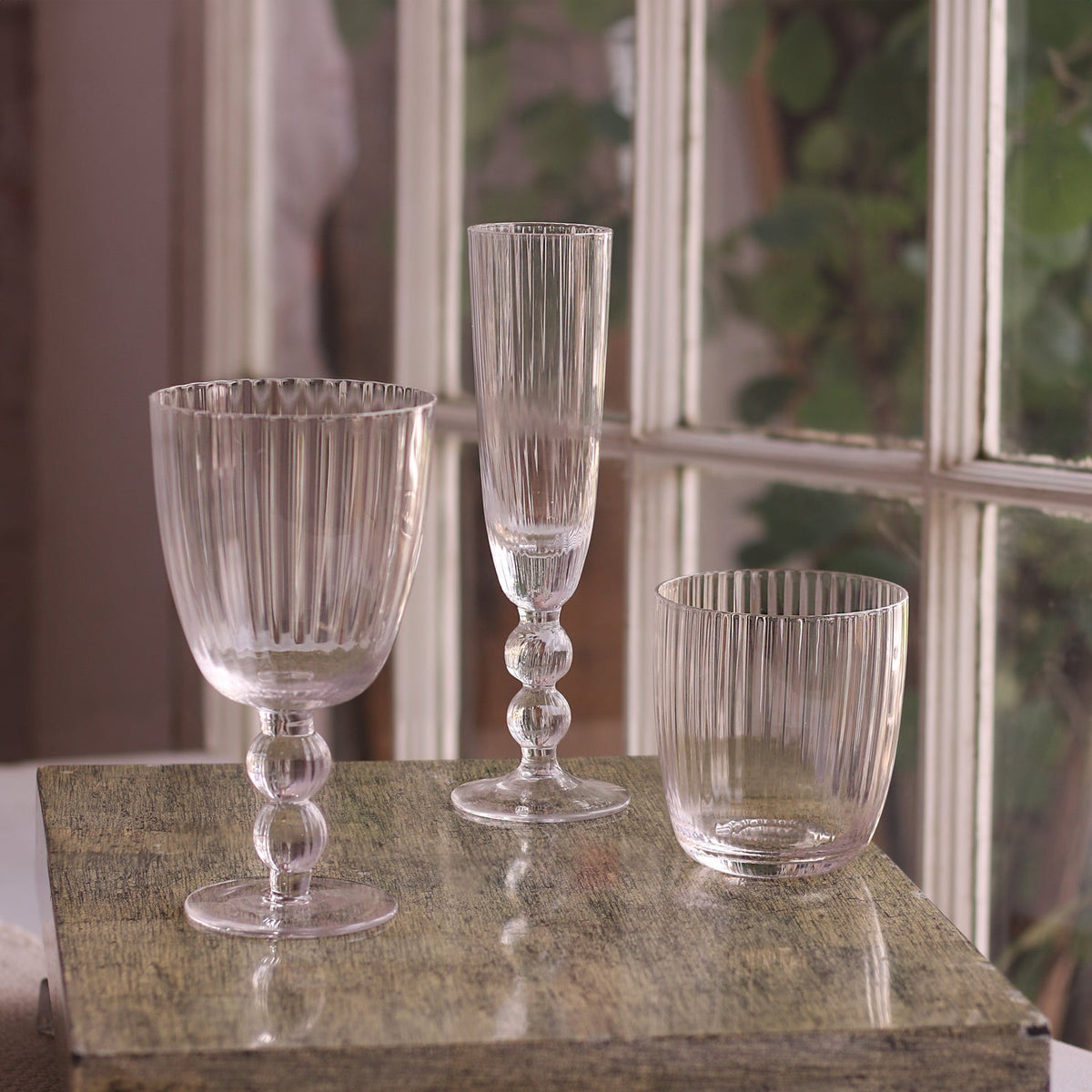 GLASS Venice Champagne Flute Set of 4 (Clear) 6 fl oz